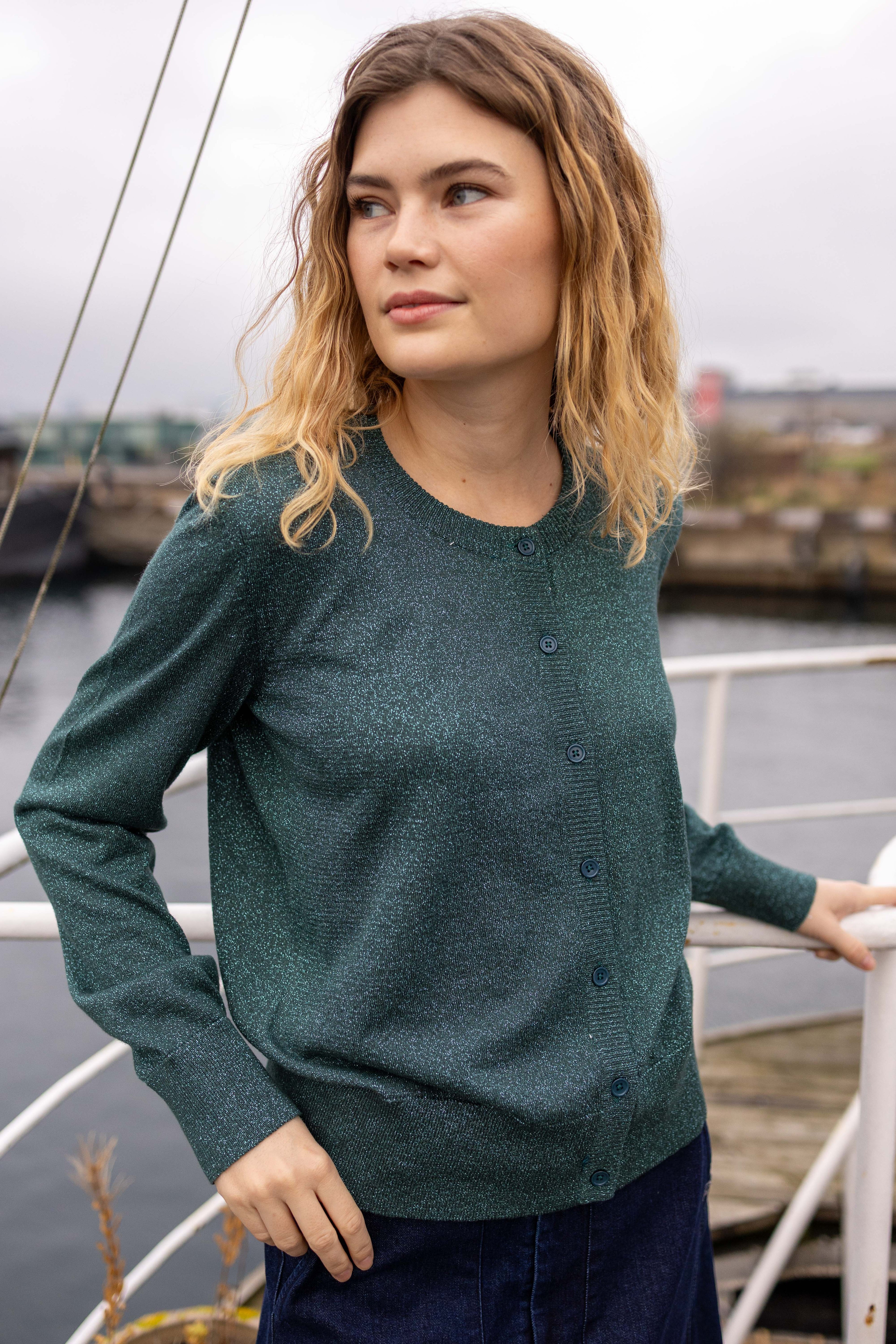 Danelunch Glitter Cardigan Forest