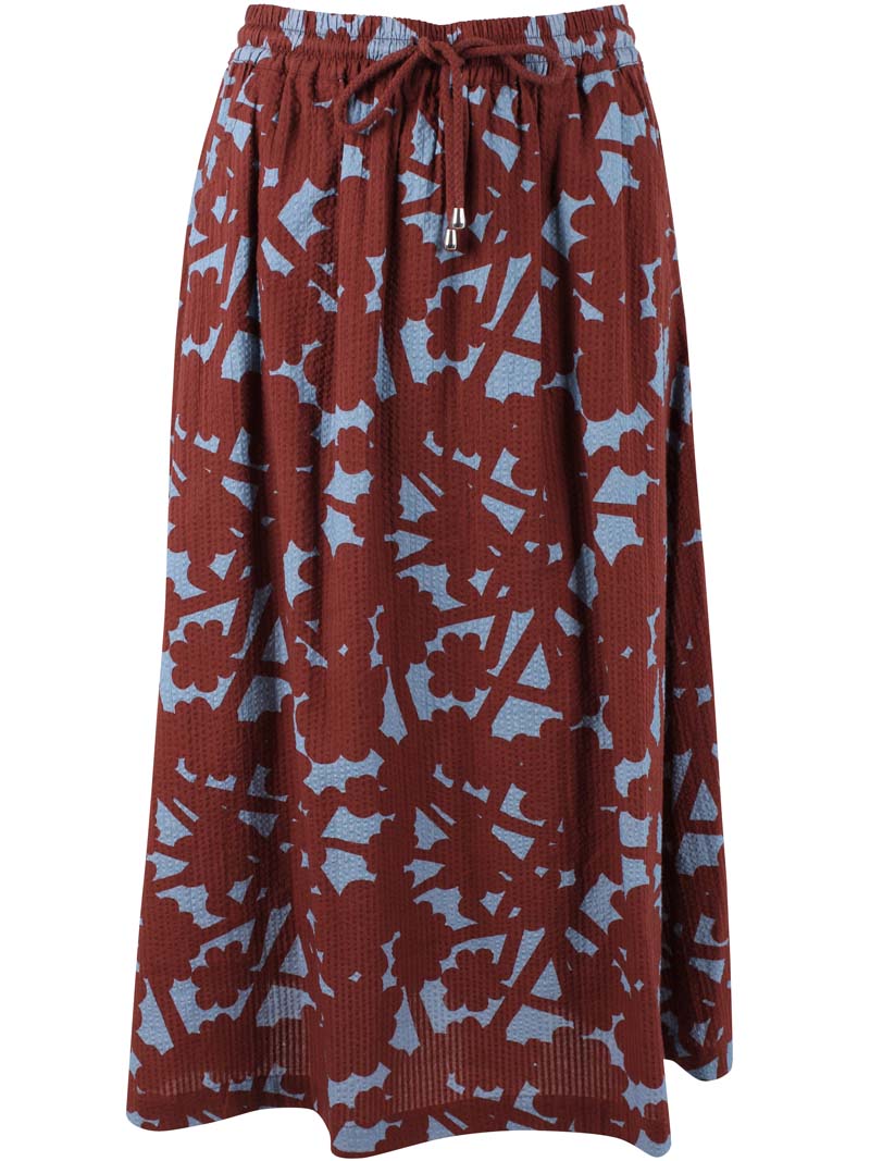 Danespresso Seersucker Skirt Lt Blue BRAMBLE