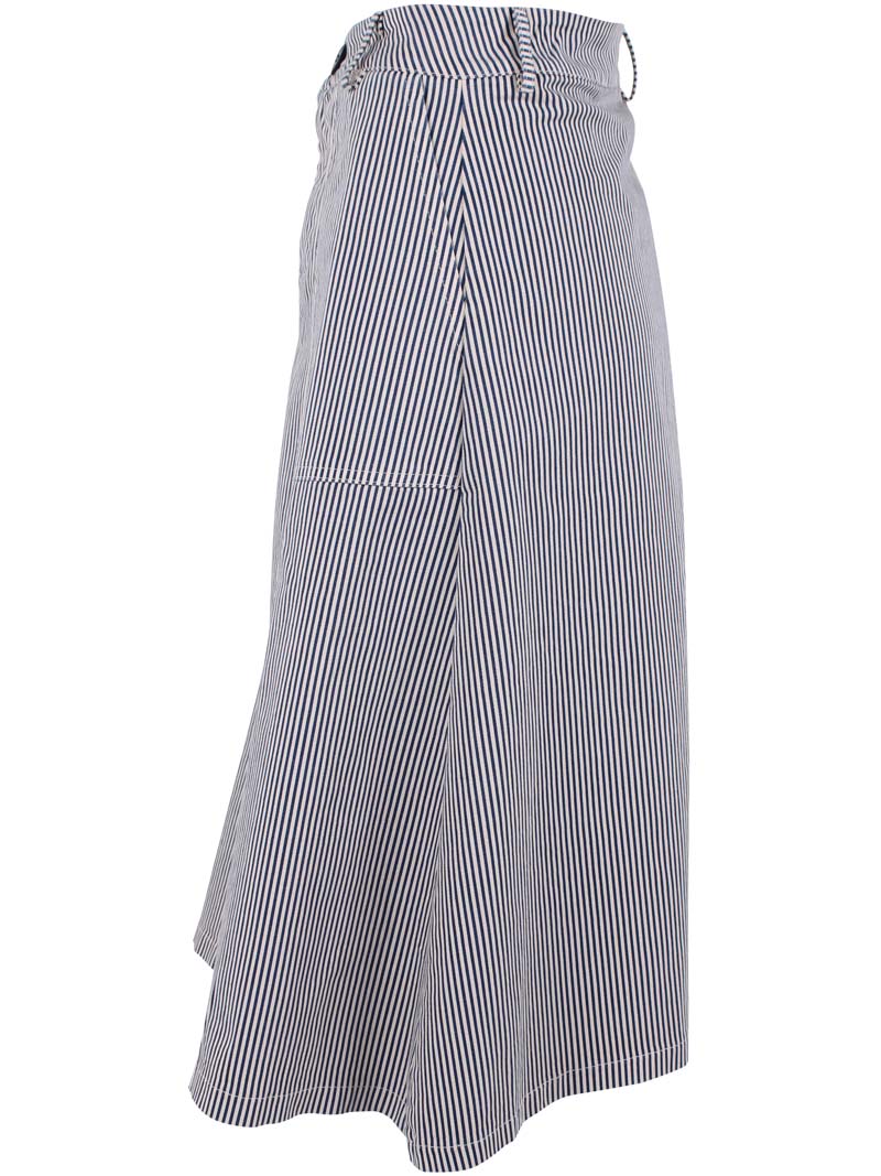 Danesweetie Stretch Canvas Skirt Dk Navy/Chalk