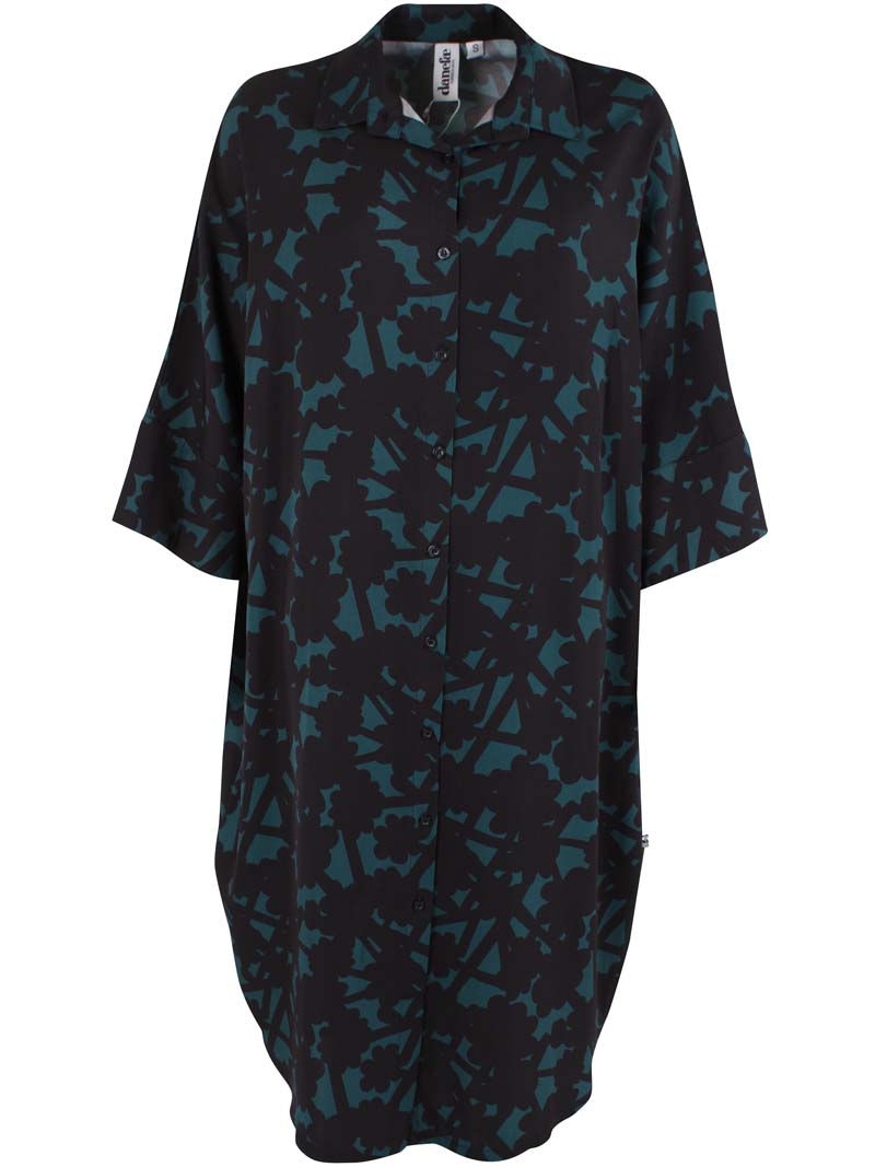 Danetiki Sateen Twill 3/4 Dress Dk Slate BRAMBLE