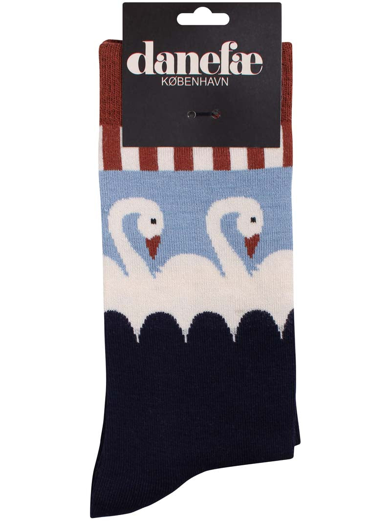 Danewalk With Me Socks Dk Navy SWANLINE