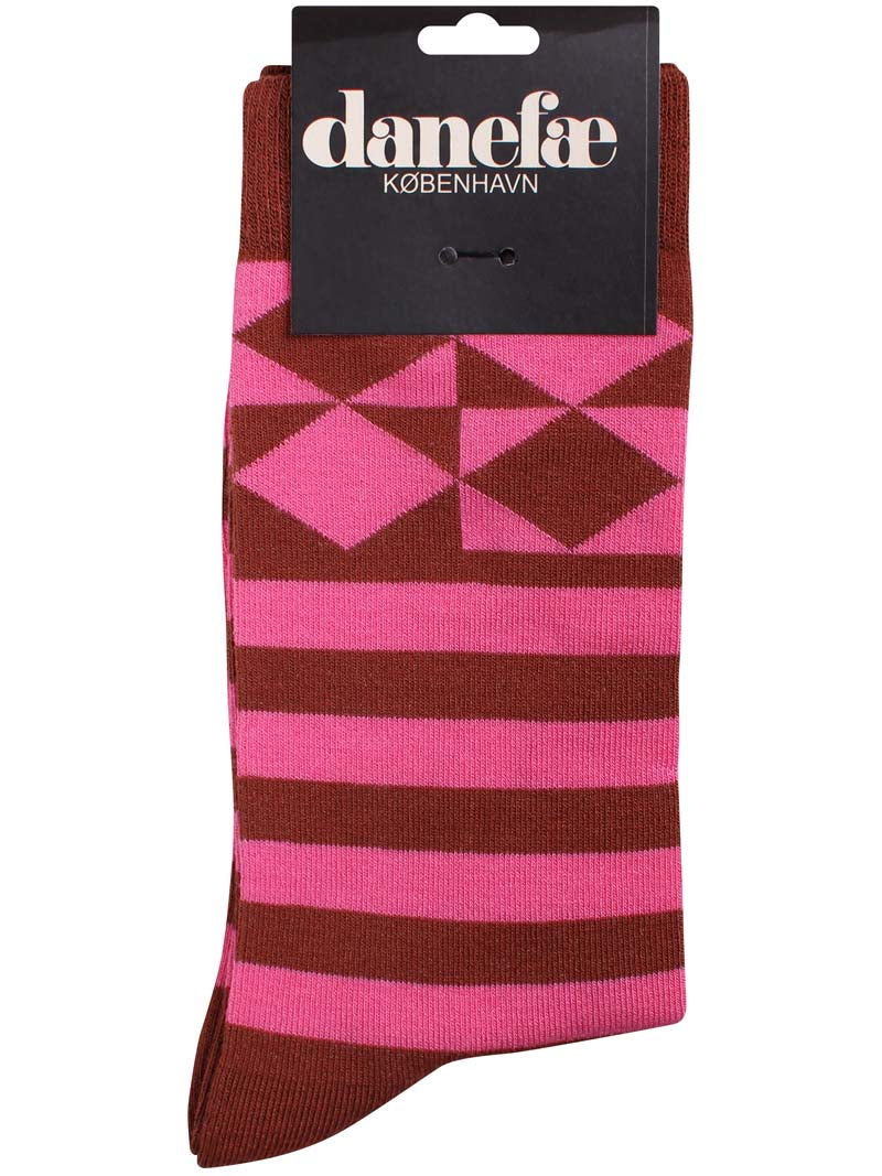 Danewalk With Me Socks Spicy Pink/Dk Brick DIAMETRIC