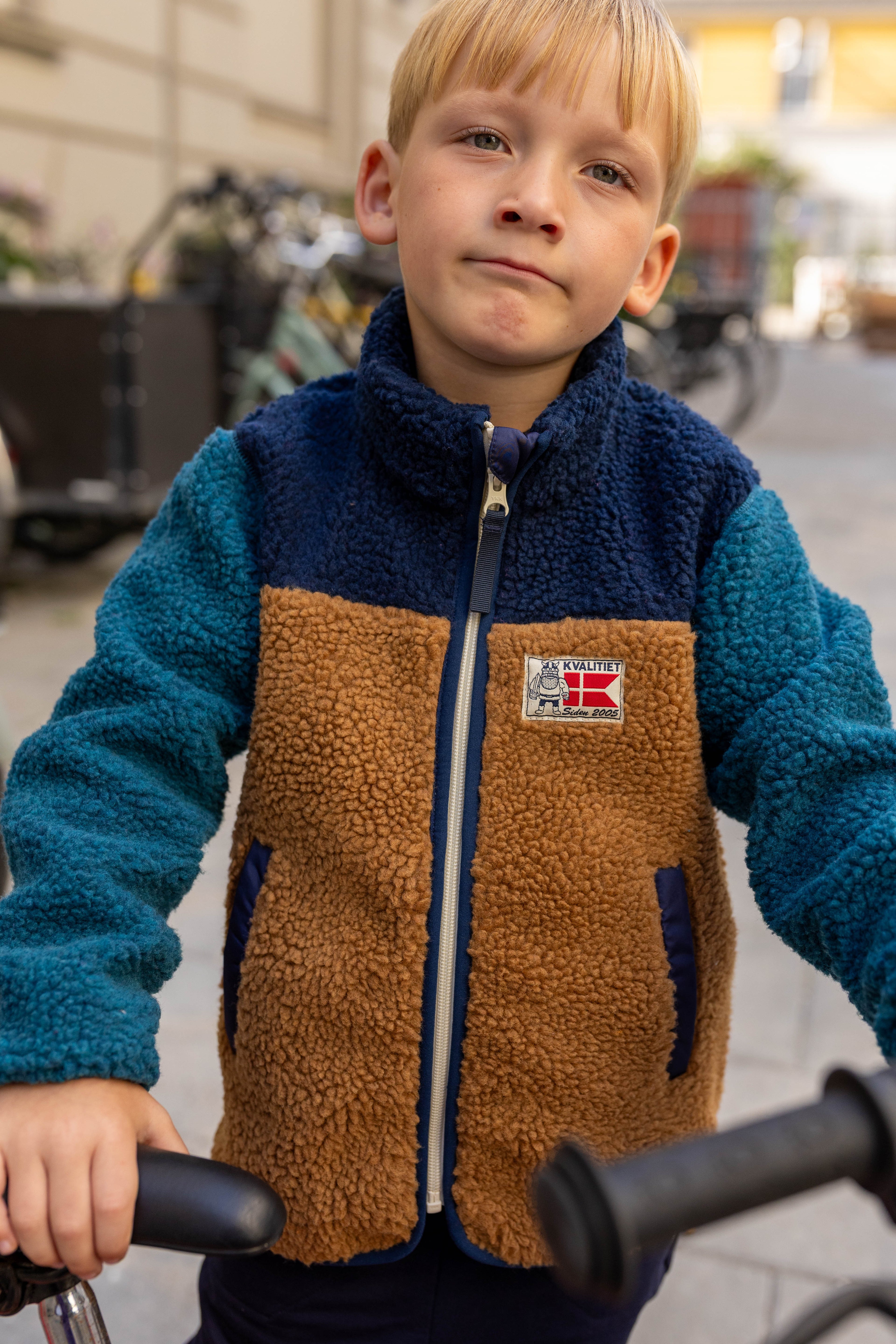 Danodder Fleece Jacket Caramel/Dk Navy/Dk Slate