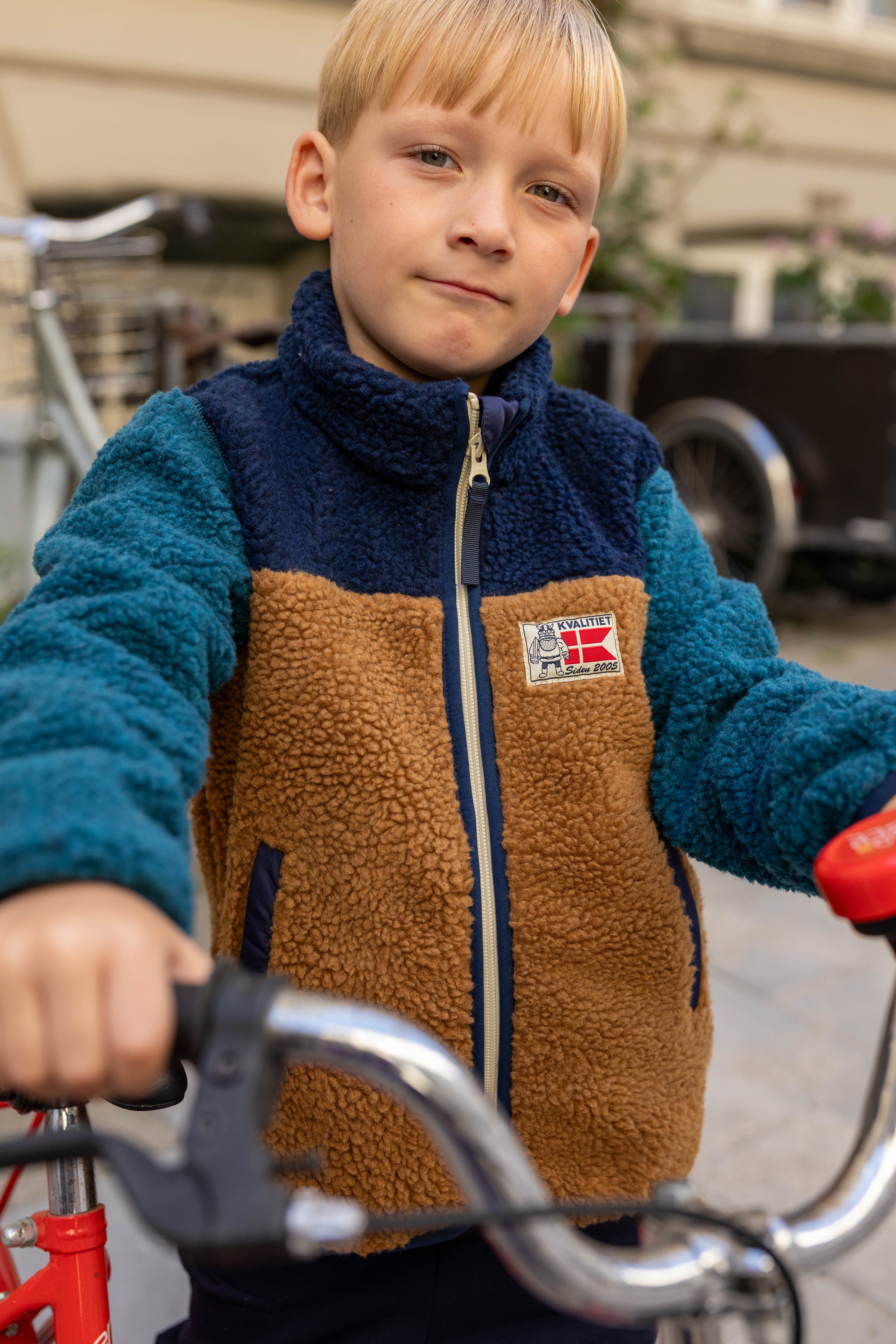 Danodder Fleece Jacket Caramel/Dk Navy/Dk Slate