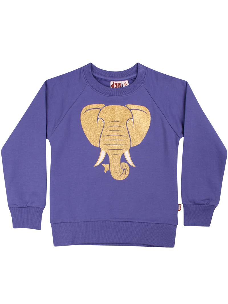 Skøn sweatshirt til børn med print af elefant