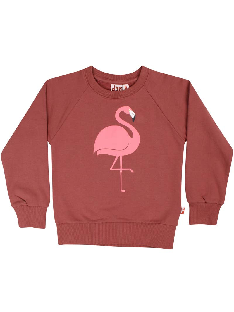 Skøn sweatshirt til børn med print af flamingo