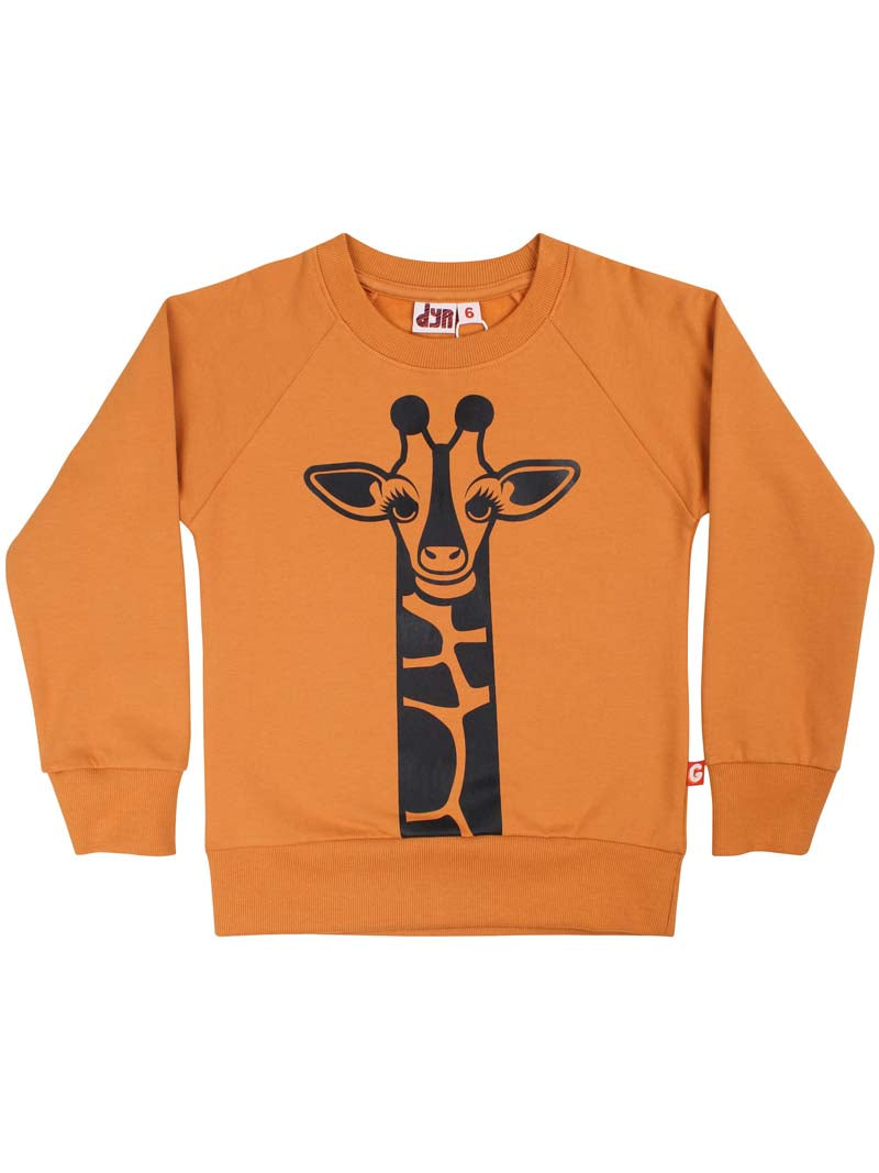 Sød sweatshirt til børn med print af giraf