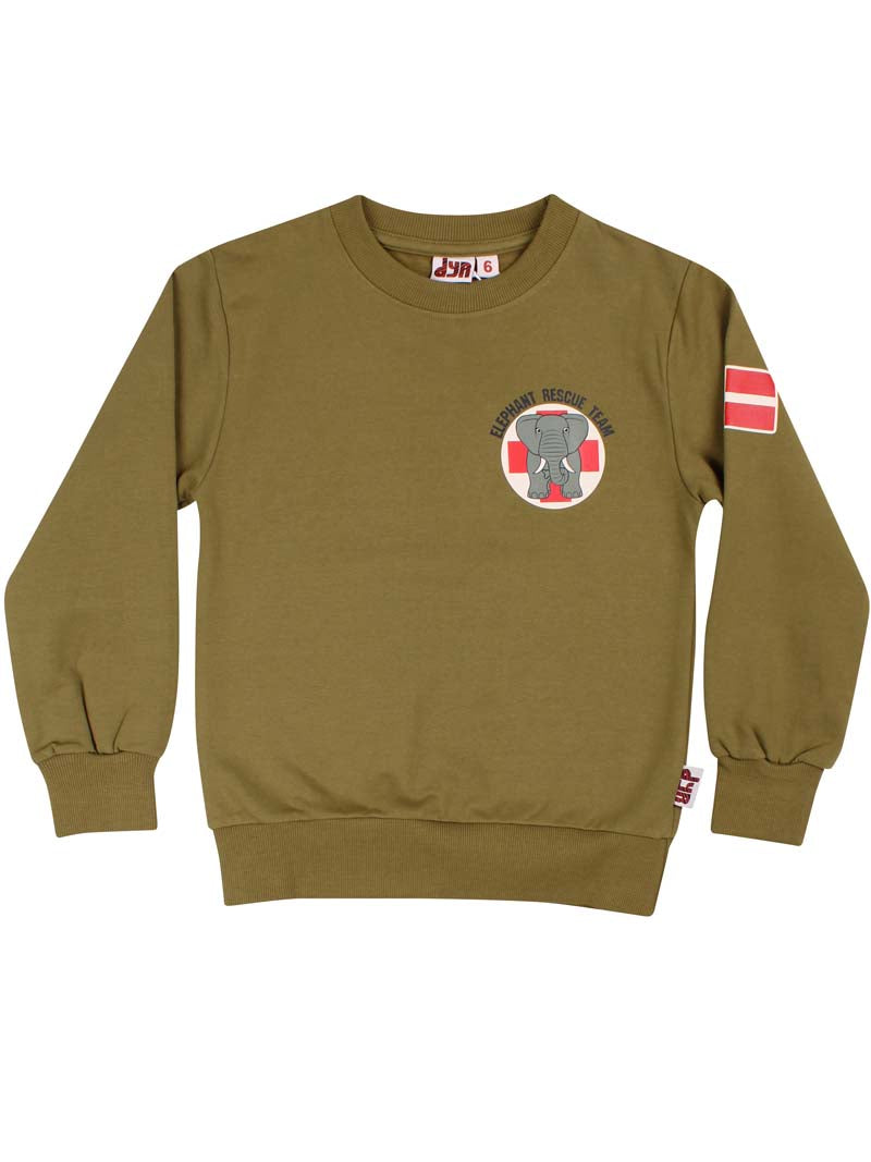 Dyrepasser Sweat Olive ELEFANT RESCUE