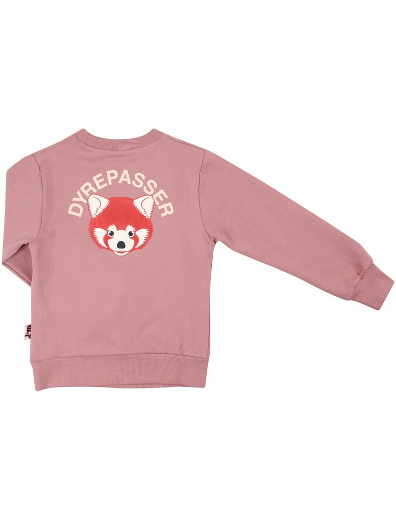 Sød dyrepasser sweatshirt til børn med print af rød panda
