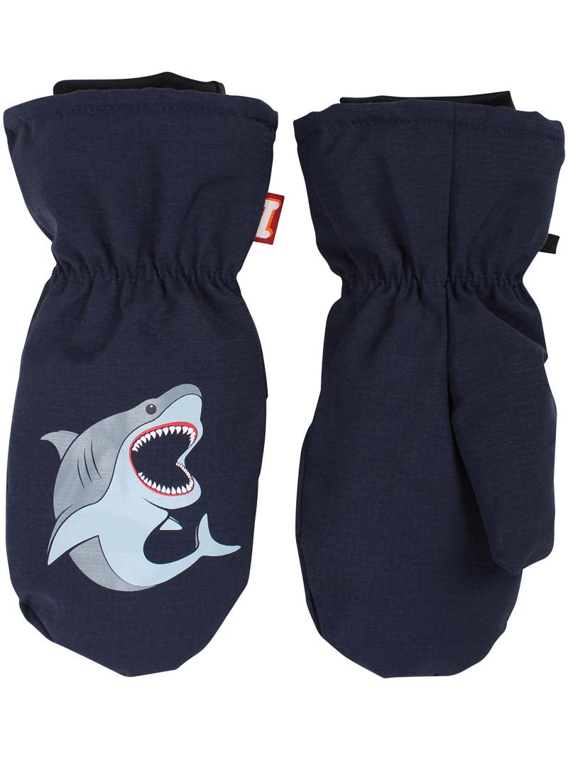 Fine luffer til børn med print af sej hvidhaj