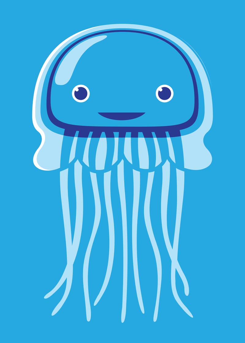 Sødt postkort med motiv af vandmand