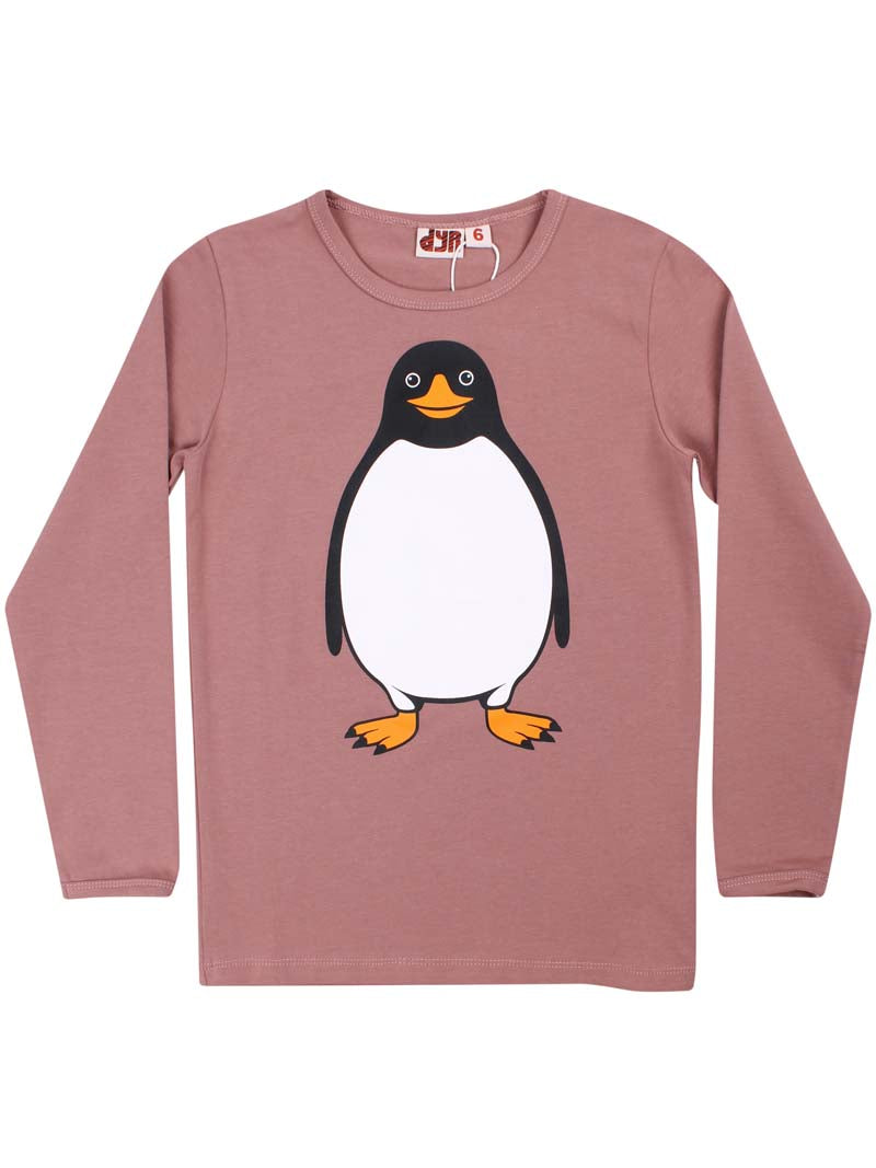 Lækker bluse til børn med print af pingvin