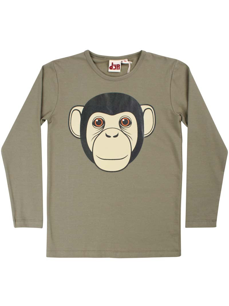 Lækker bluse til børn med print af chimpanse