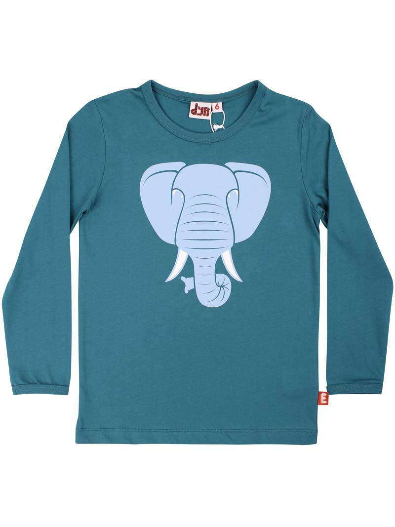 Sød bluse til børn med print af elefant