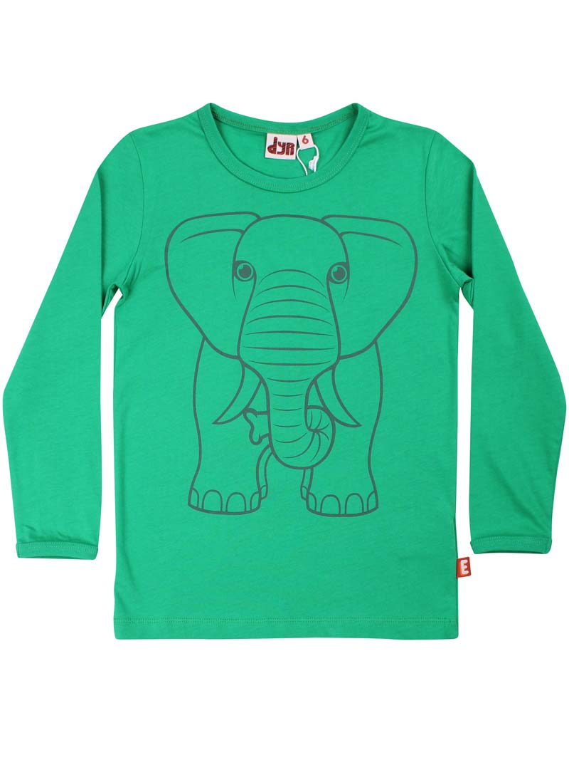 Sød bluse til børn med print af en elefant