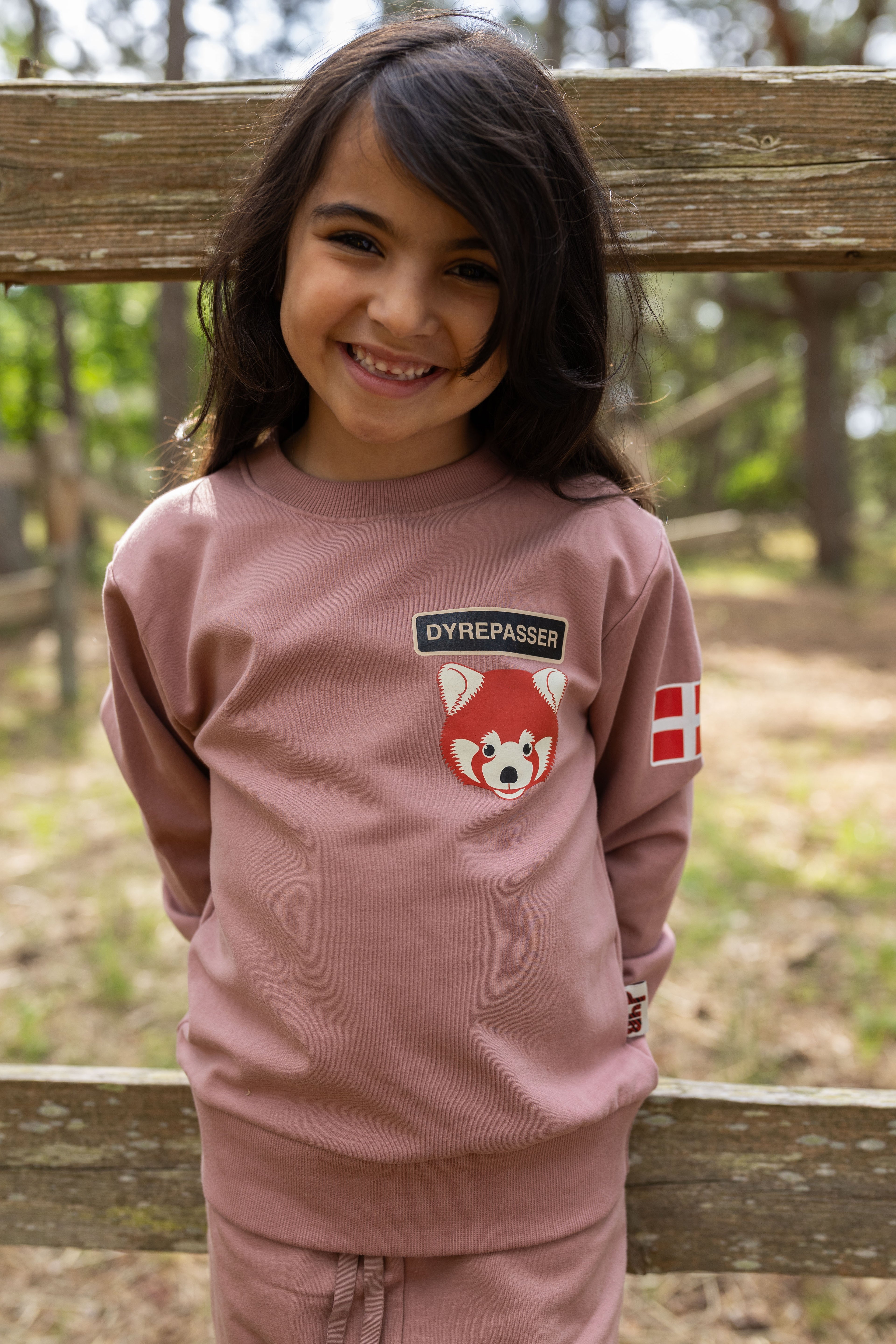 Dyrepasser Sweat Dk Rose Beige ROED PANDA