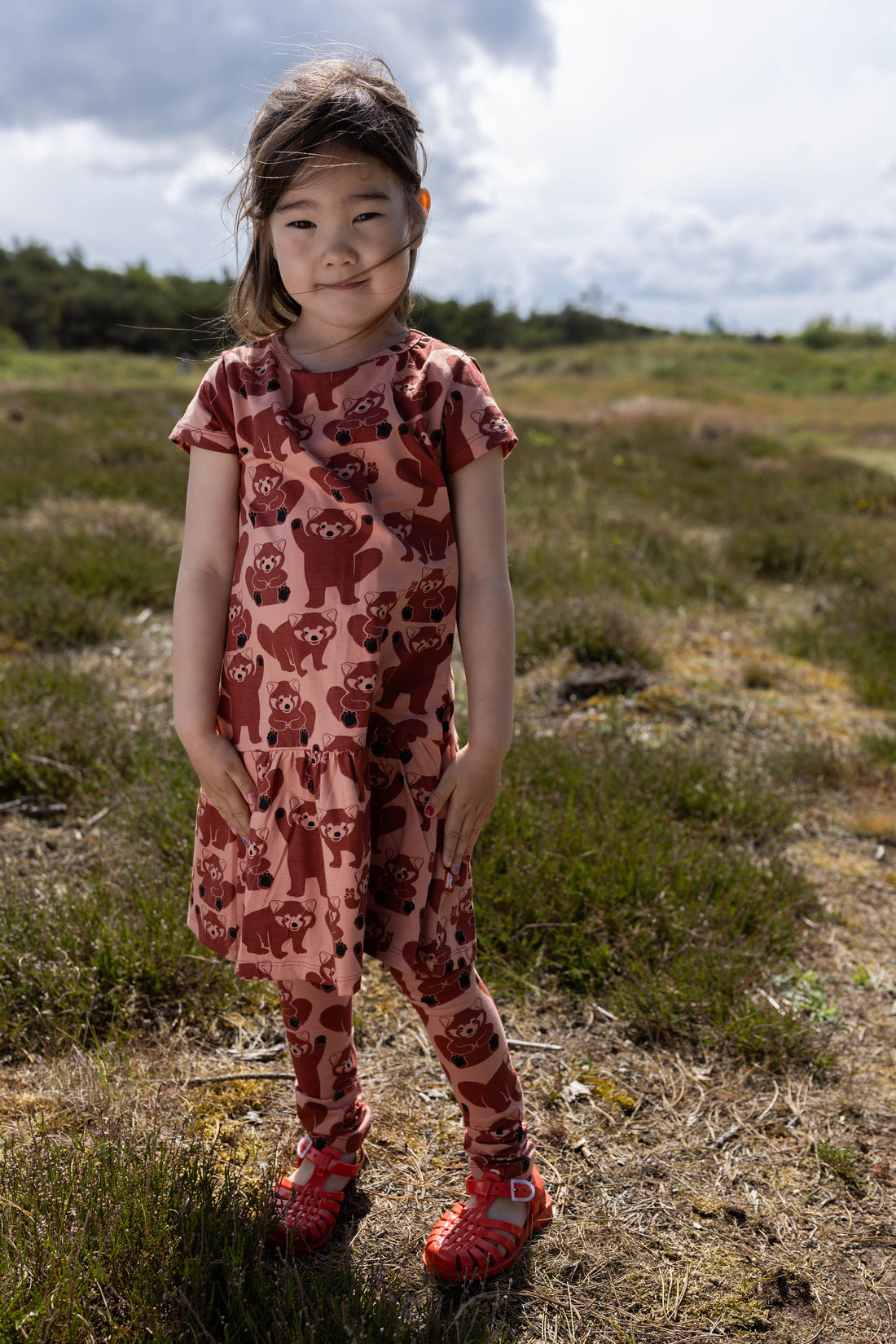 Dyrzanzi Dress SS Light Clay MULTIROED PANDA