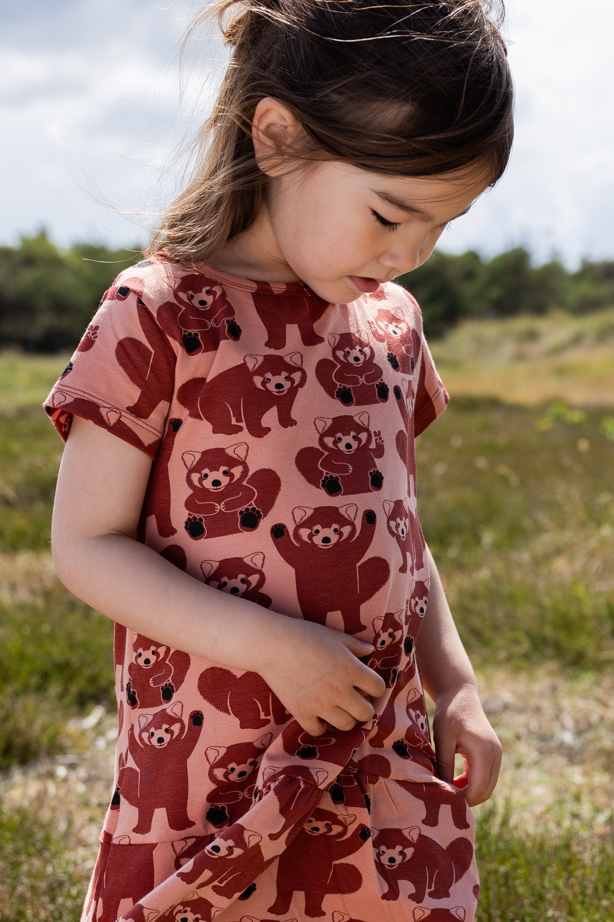 Dyrzanzi Dress SS Light Clay MULTIROED PANDA