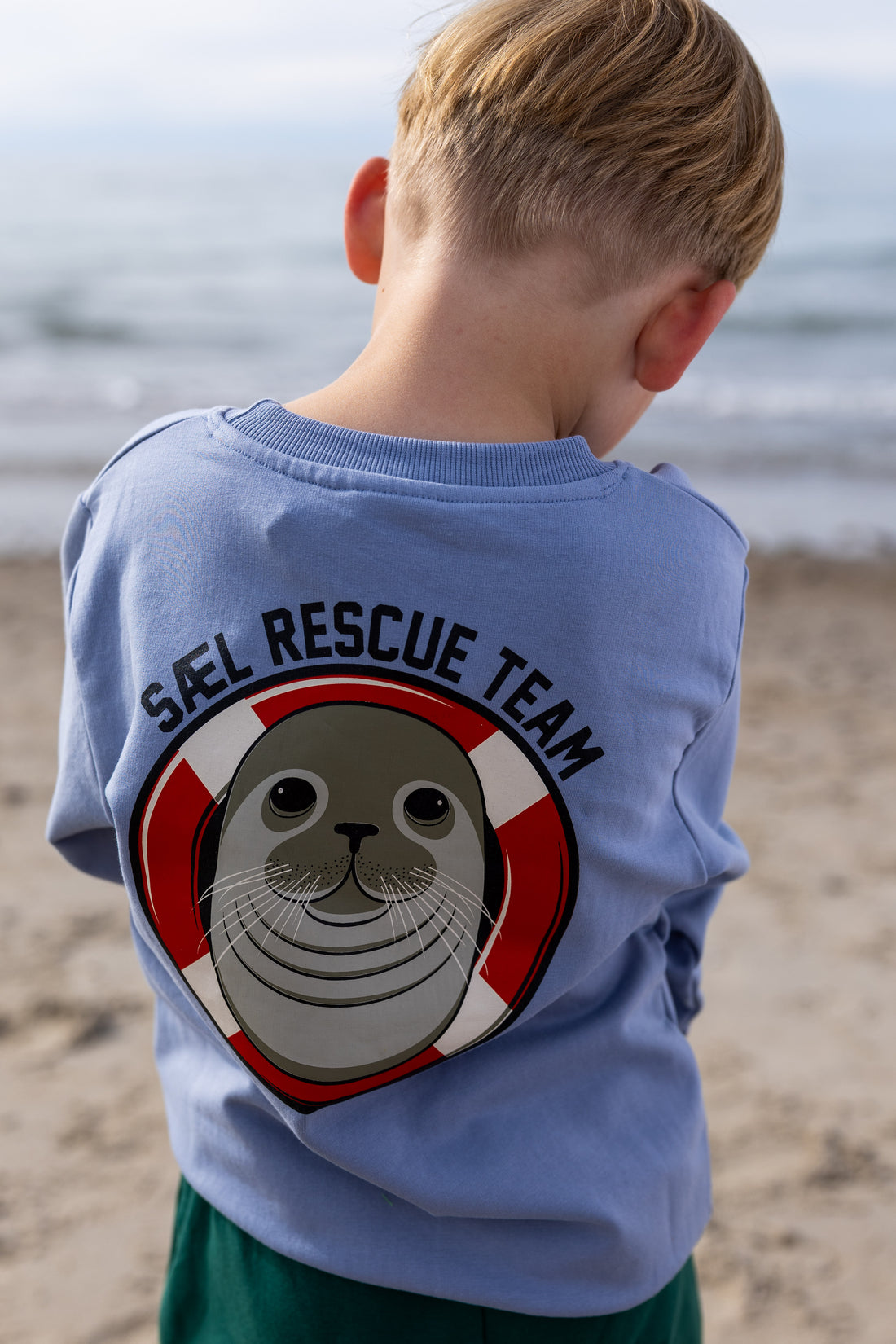 Lækker sweatshirt til børn med print af sæl