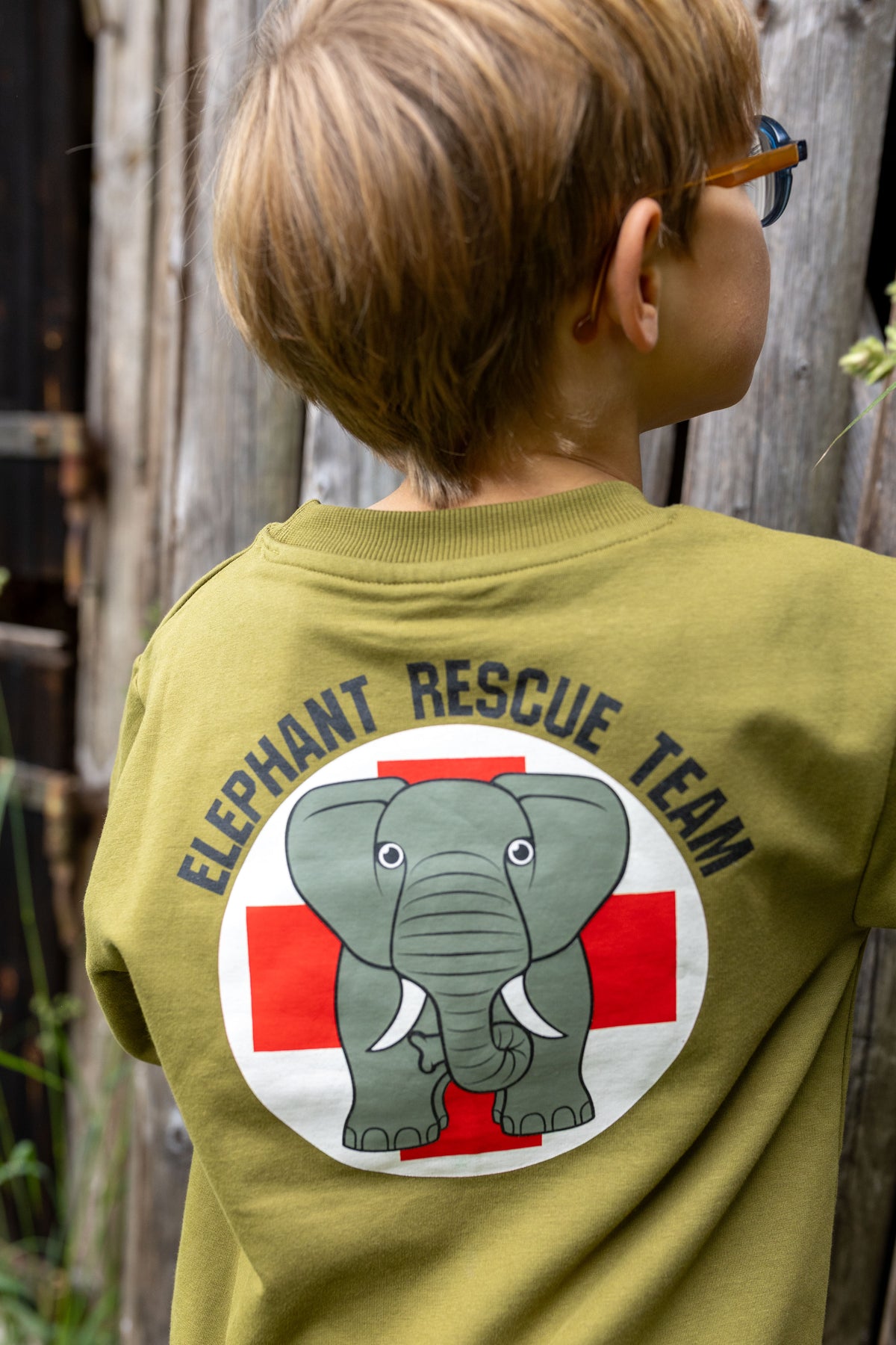 Lækker sweatshirt til børn med print af elefant