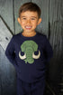 Lækker bluse til børn med print af mammut