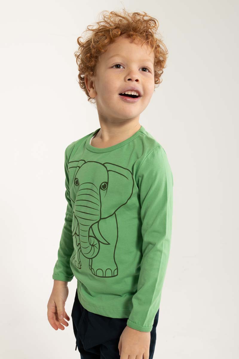 Børne bluse med elefant