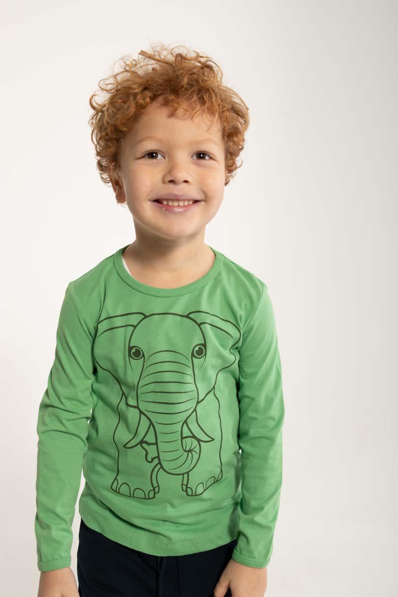 Børne bluse med elefant