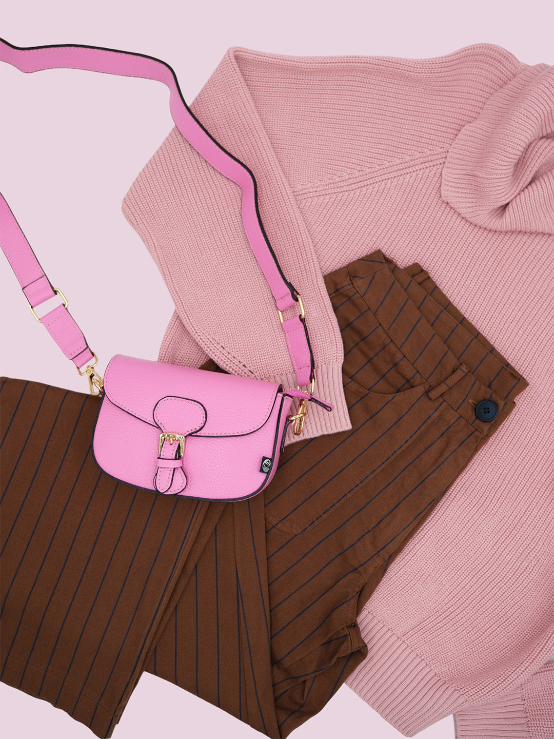 Danebernadotte Leather Shoulder Bag Flamingo