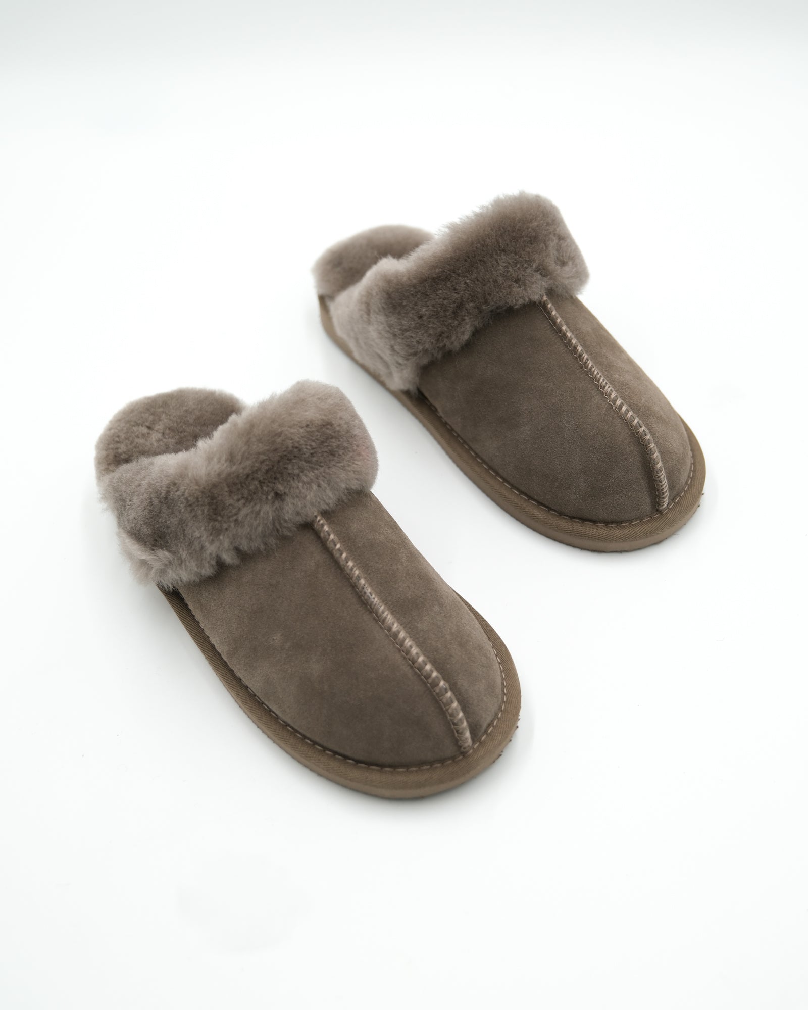 CPH Comfort Suede/Wool Slipper Stone