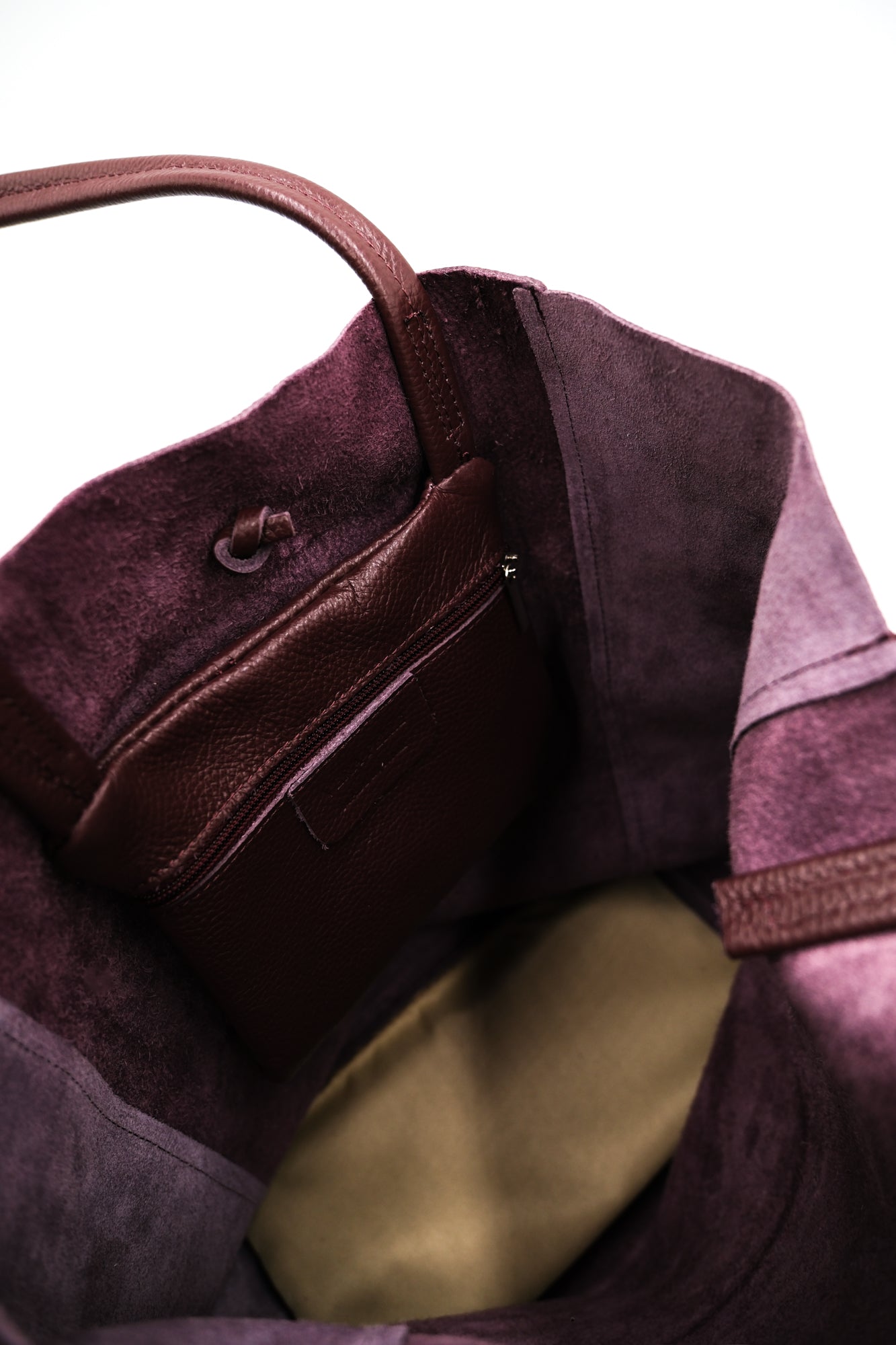 ESS - DaneHolstein Leather Tote Bag Red Wine