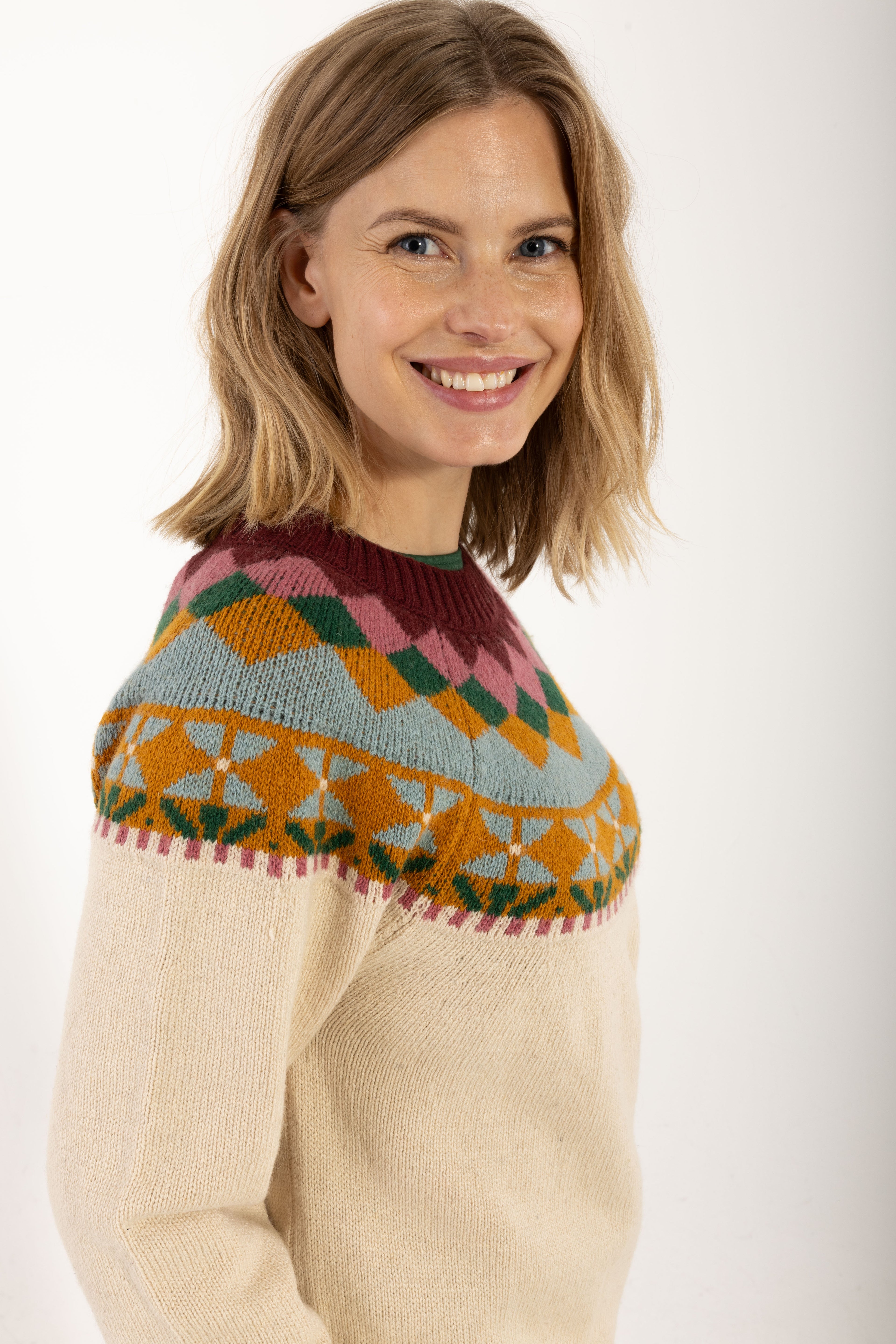 Daneglamping Wool Sweater Light Beige Jaquard 26