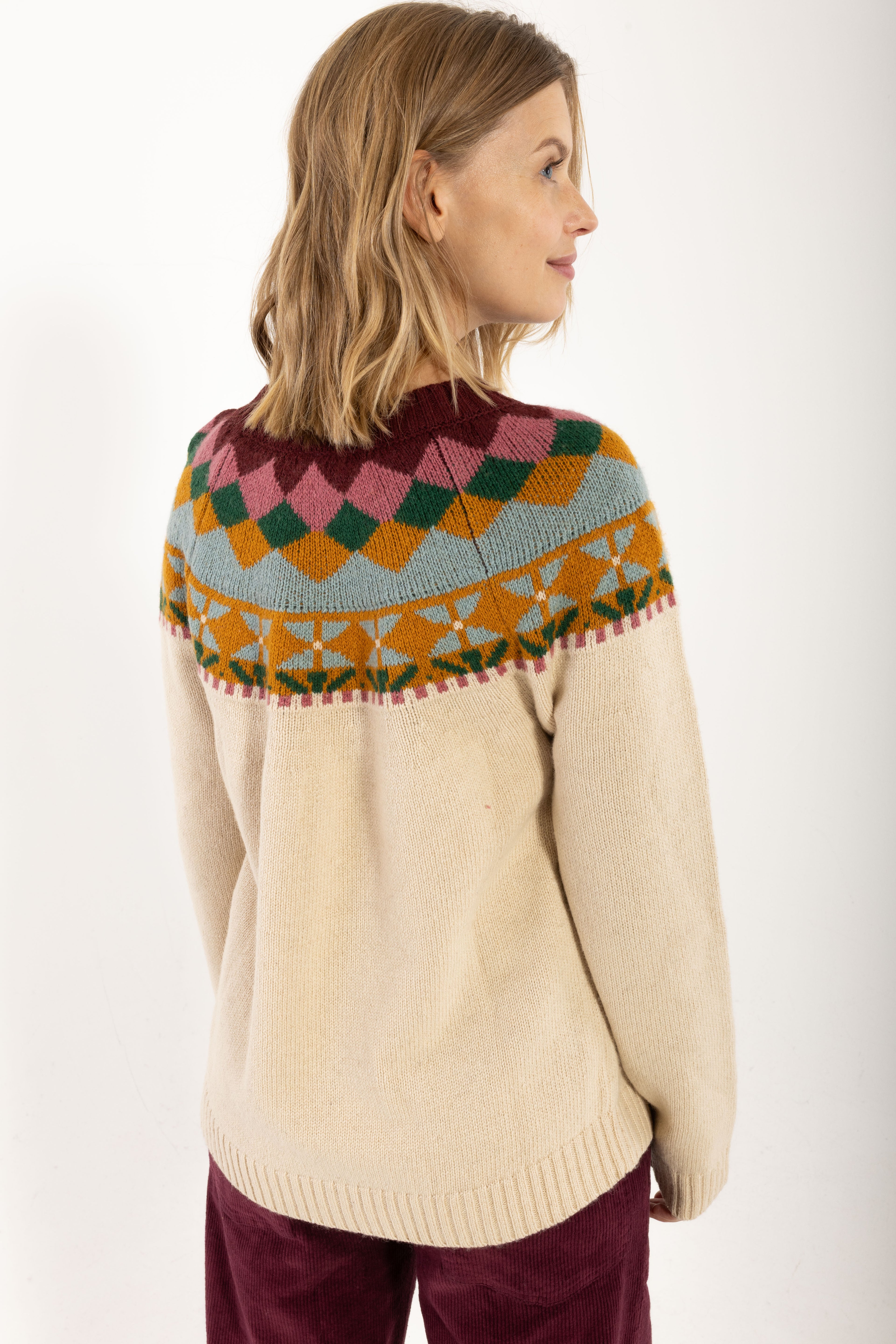 Daneglamping Wool Sweater Light Beige Jaquard 26