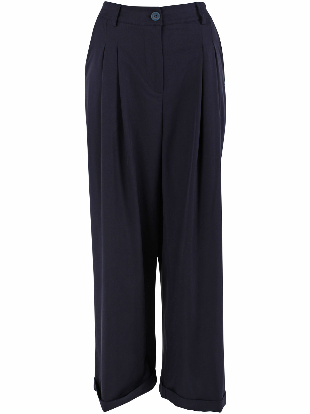Danowl Smooth Viscose Pants Dark Navy
