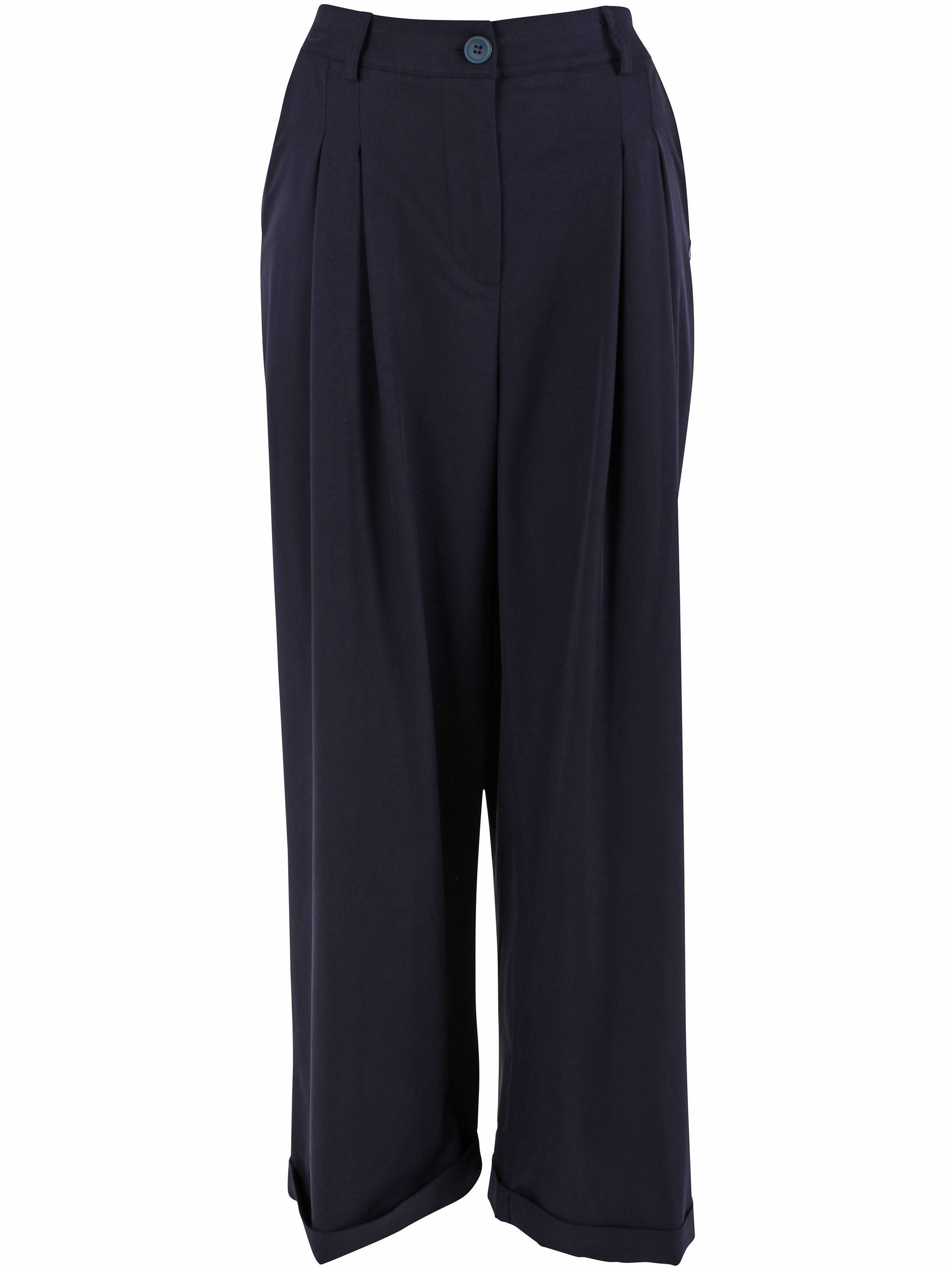 Danowl Smooth Viscose Pants Dark Navy