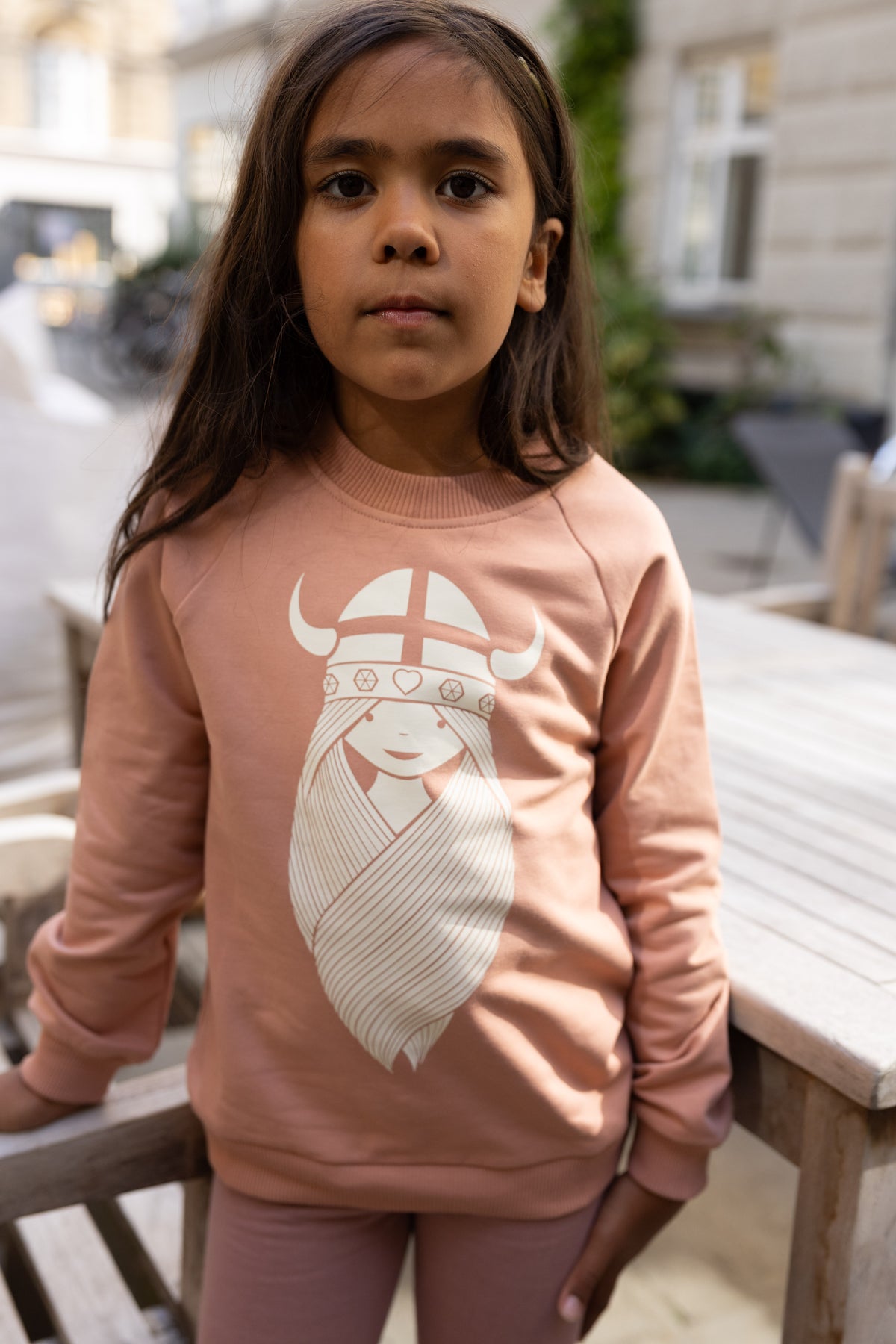 Sweatshirt til børn med vikingen Freja