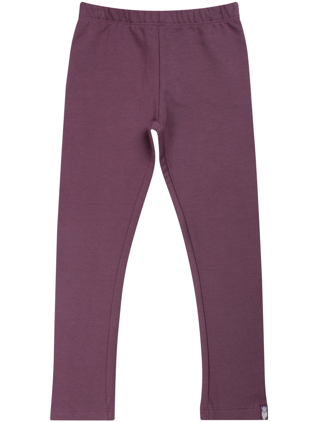 Lækre og varme grålilla leggings i bomuld til børn