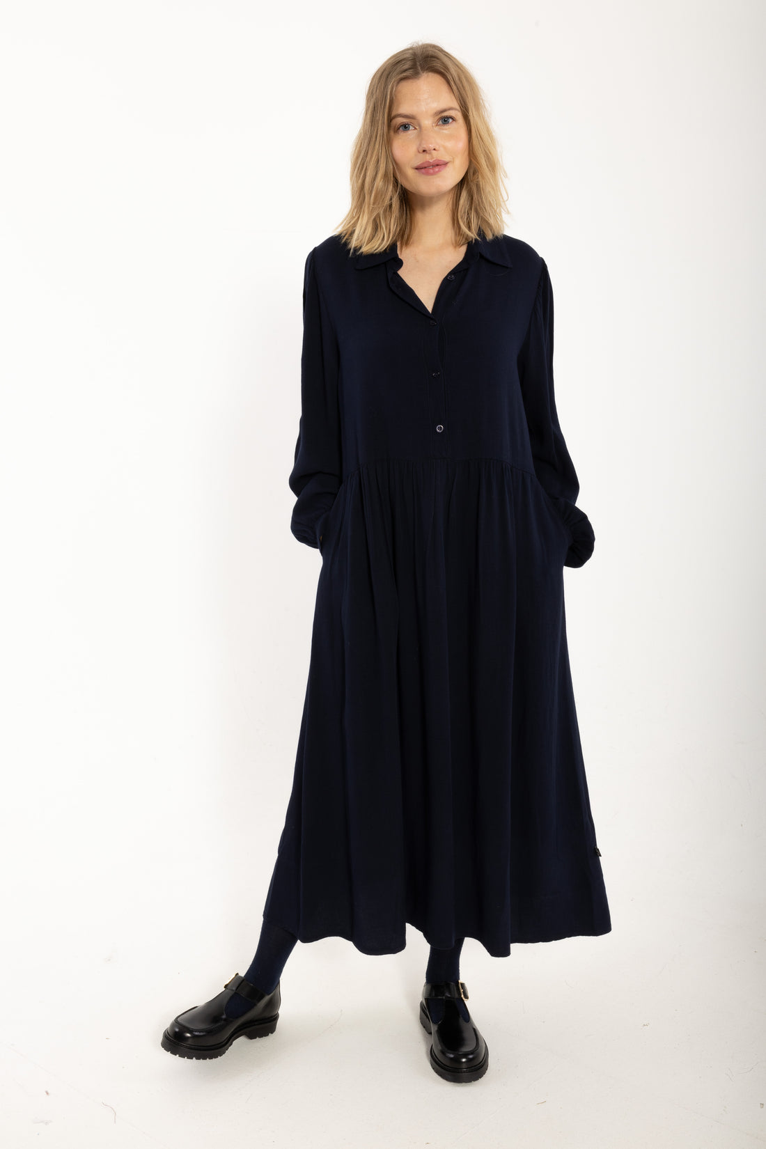 Danebarley Wool-Mix Dress Dark Navy