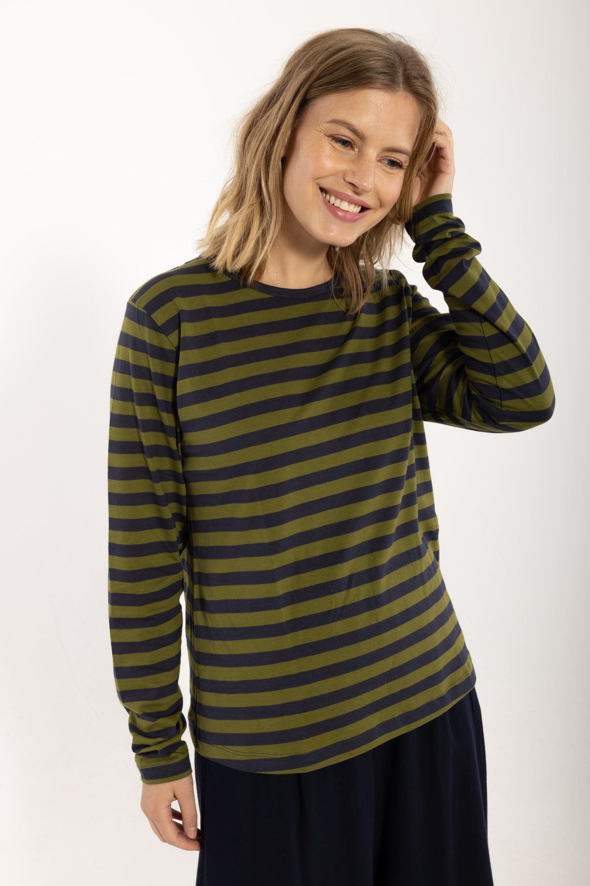 Danebasic Merry LS Tee Dk Navy/Olive