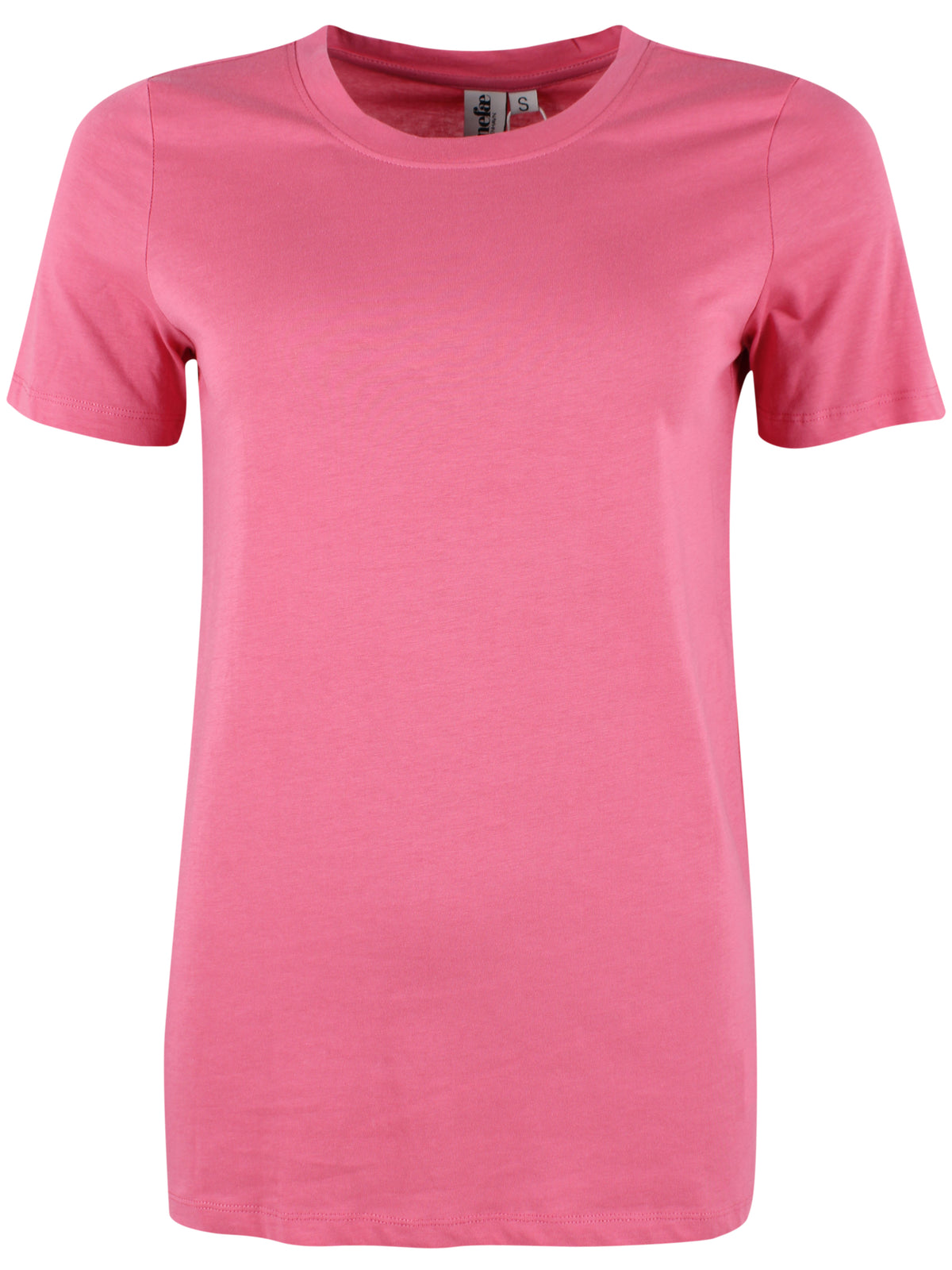 Smart t-shirt i pink og med rund hals til kvinder