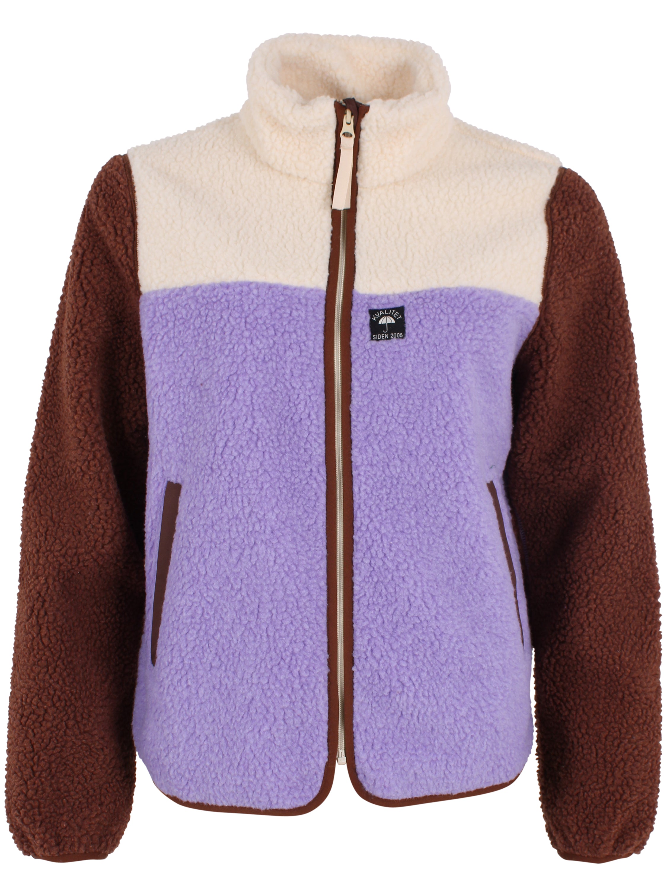 Lækker flerfarvet fleecejakke til kvinder