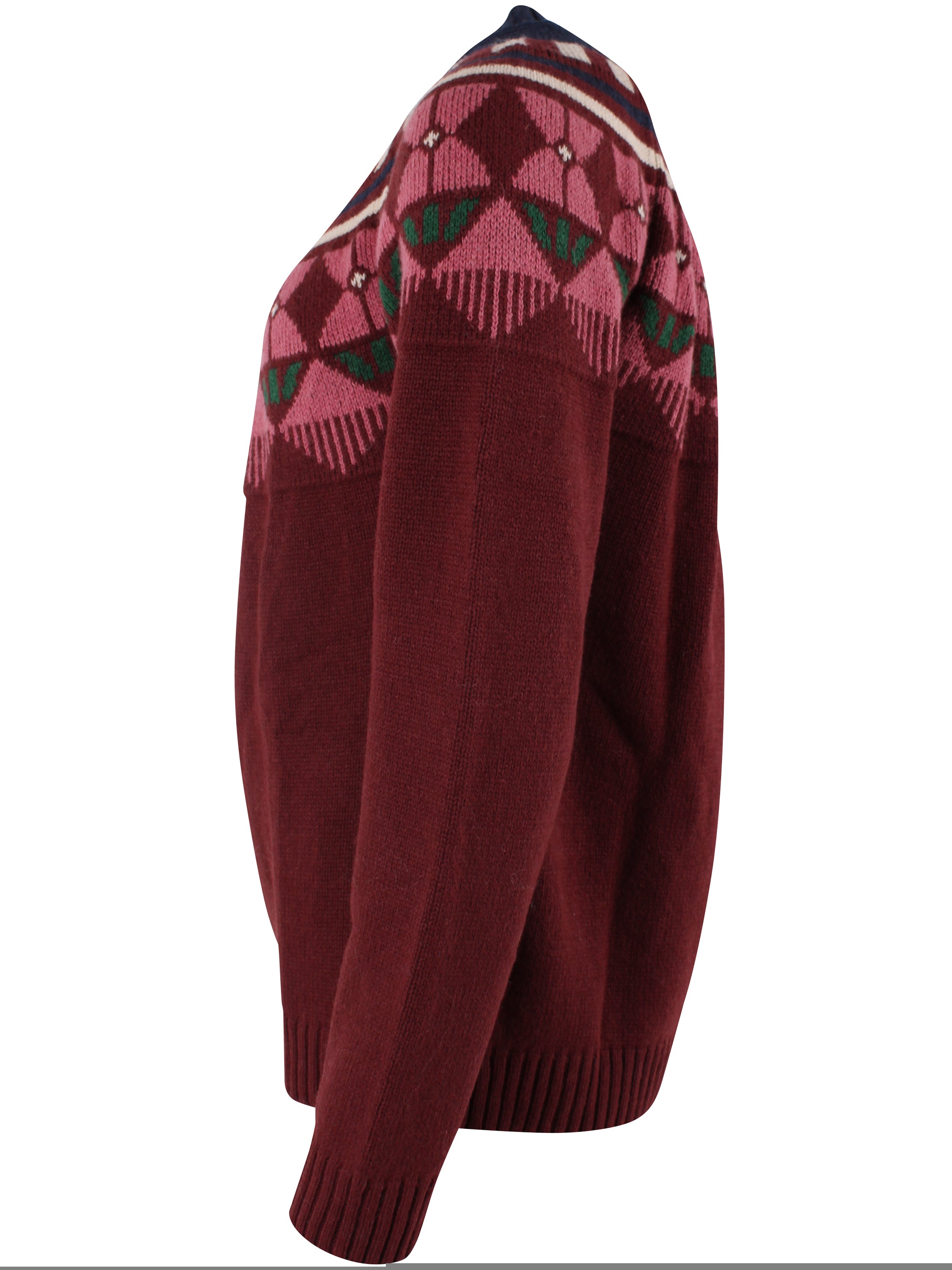 Daneblizzard Wool Sweater Dark Cherry FLOWER