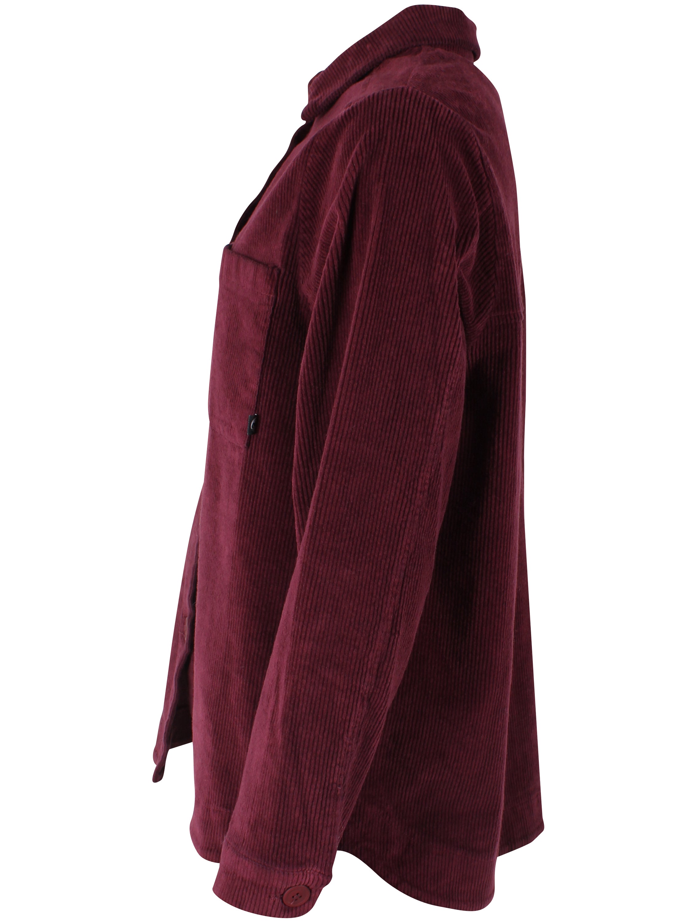 Danecattle Cord Stretch Shirt Dark Cherry