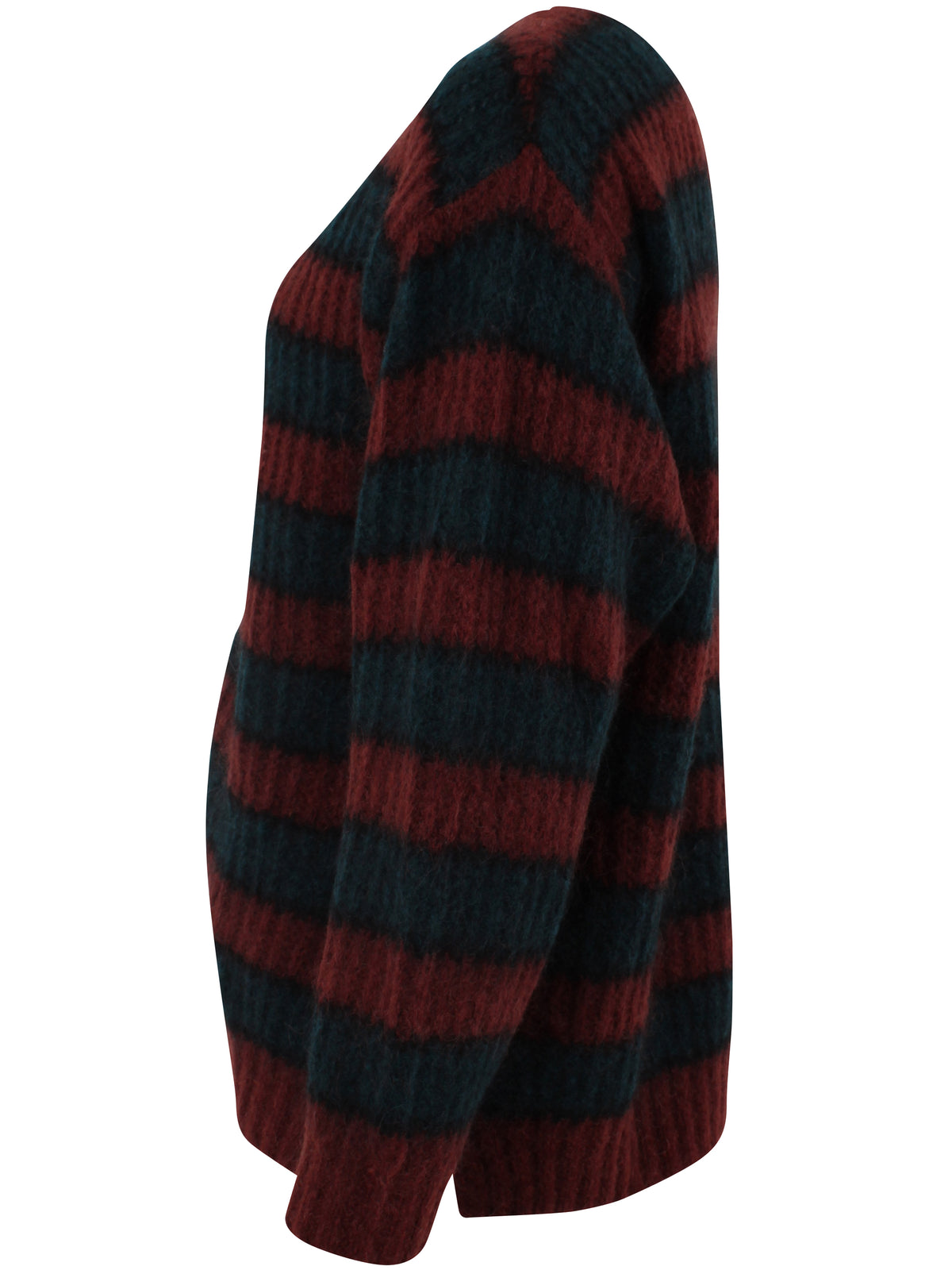 Danefamily Mohair Cardigan Black/Dark Wine/Dark Forest