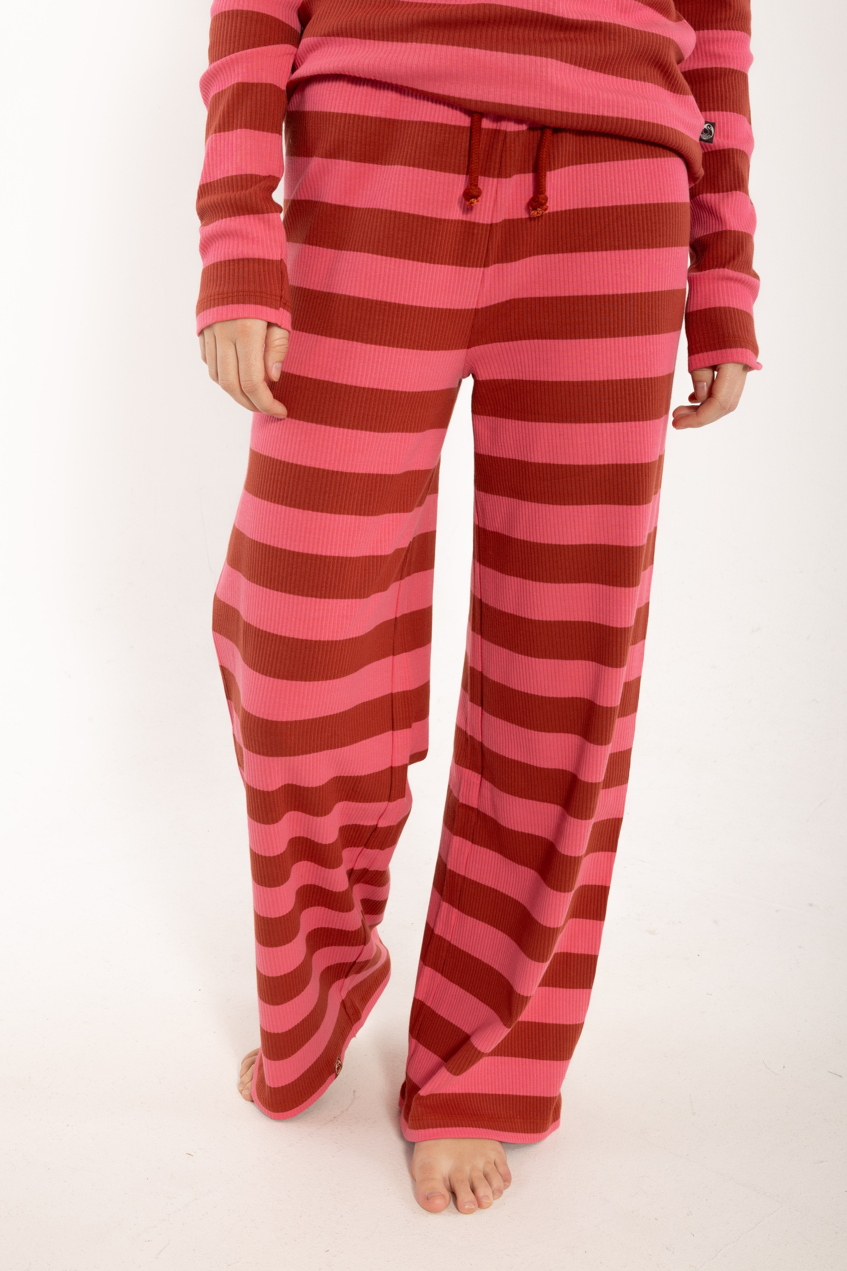 Danegoals Ribbing Pants Chili/Soft Cherry