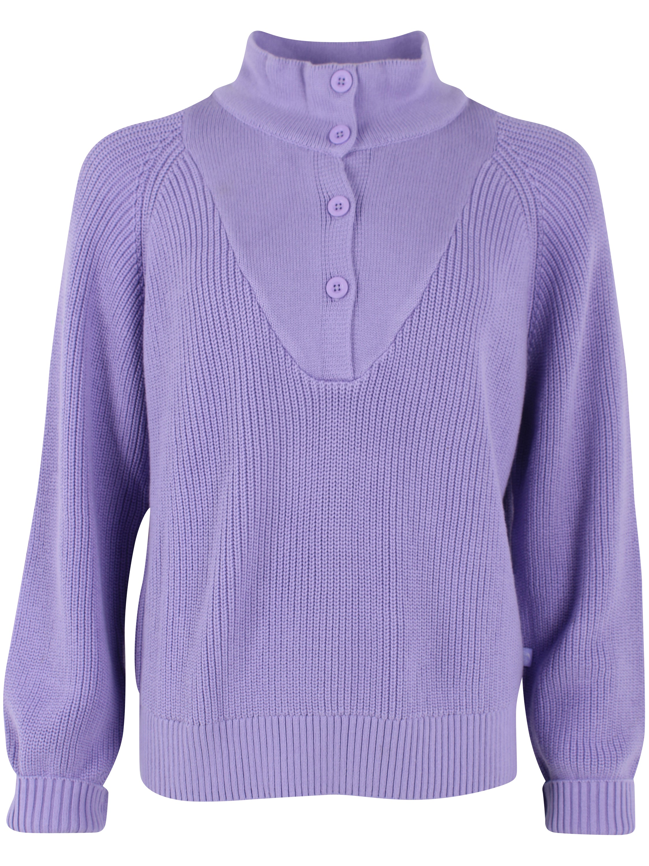 Smart højhalset sweater i en flot lyslilla nuance til kvinder