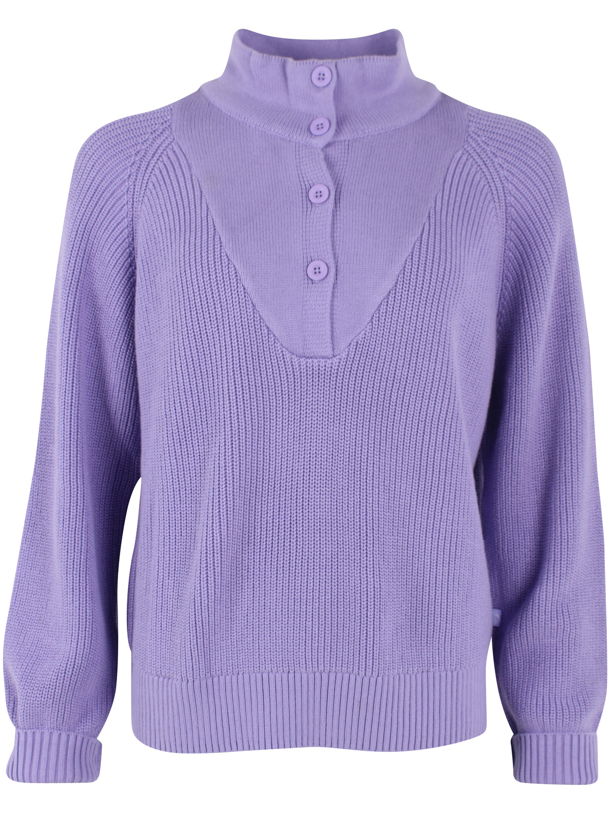 Smart højhalset sweater i en flot lyslilla nuance til kvinder