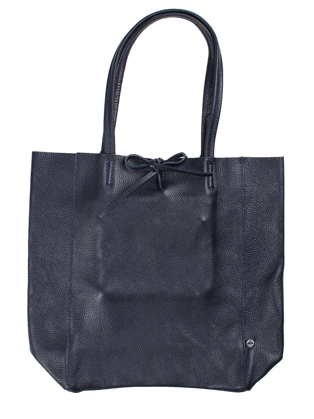 DaneHolstein Leather Tote Bag Dark Navy