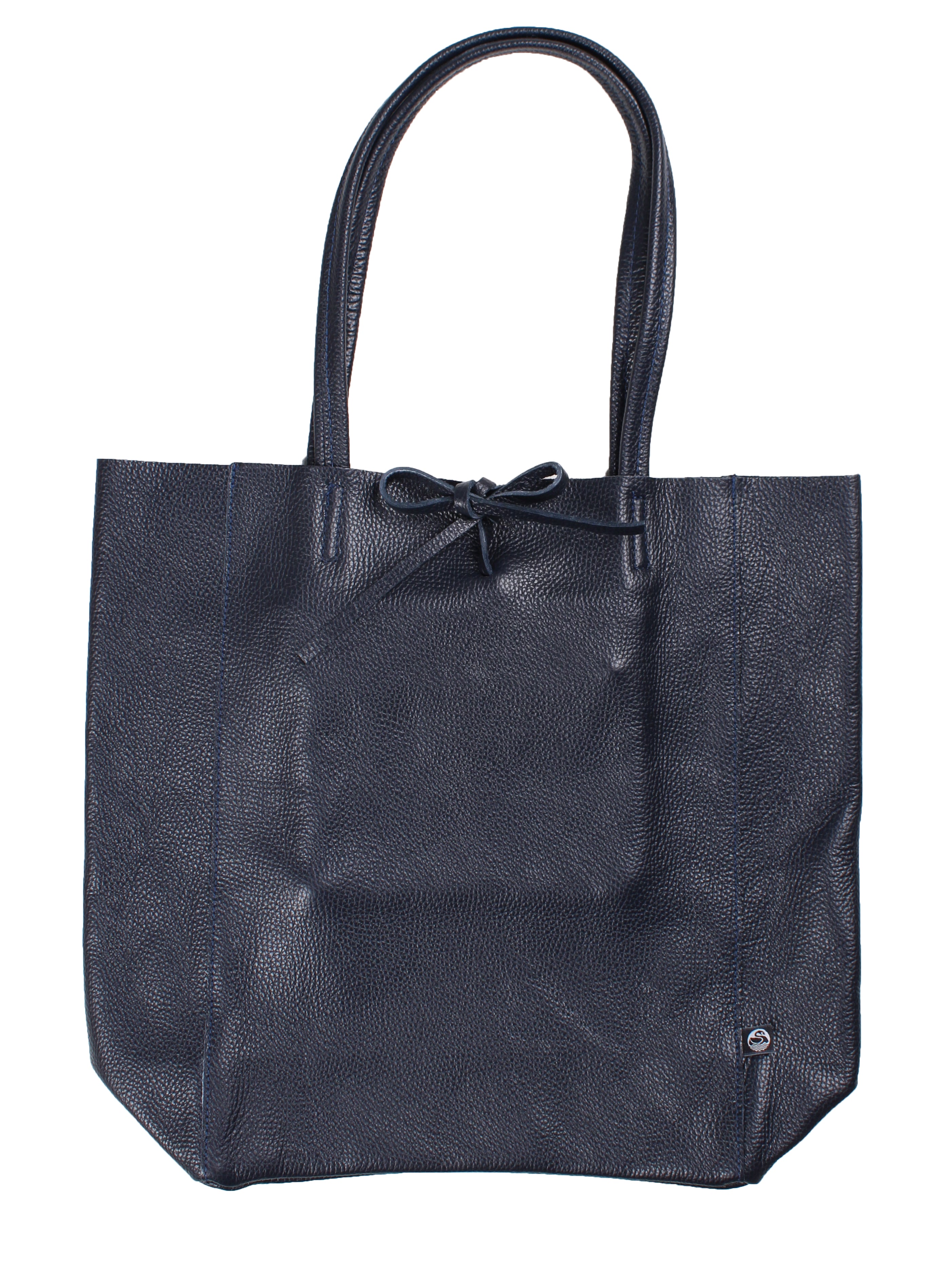 DaneHolstein Leather Tote Bag Dark Navy