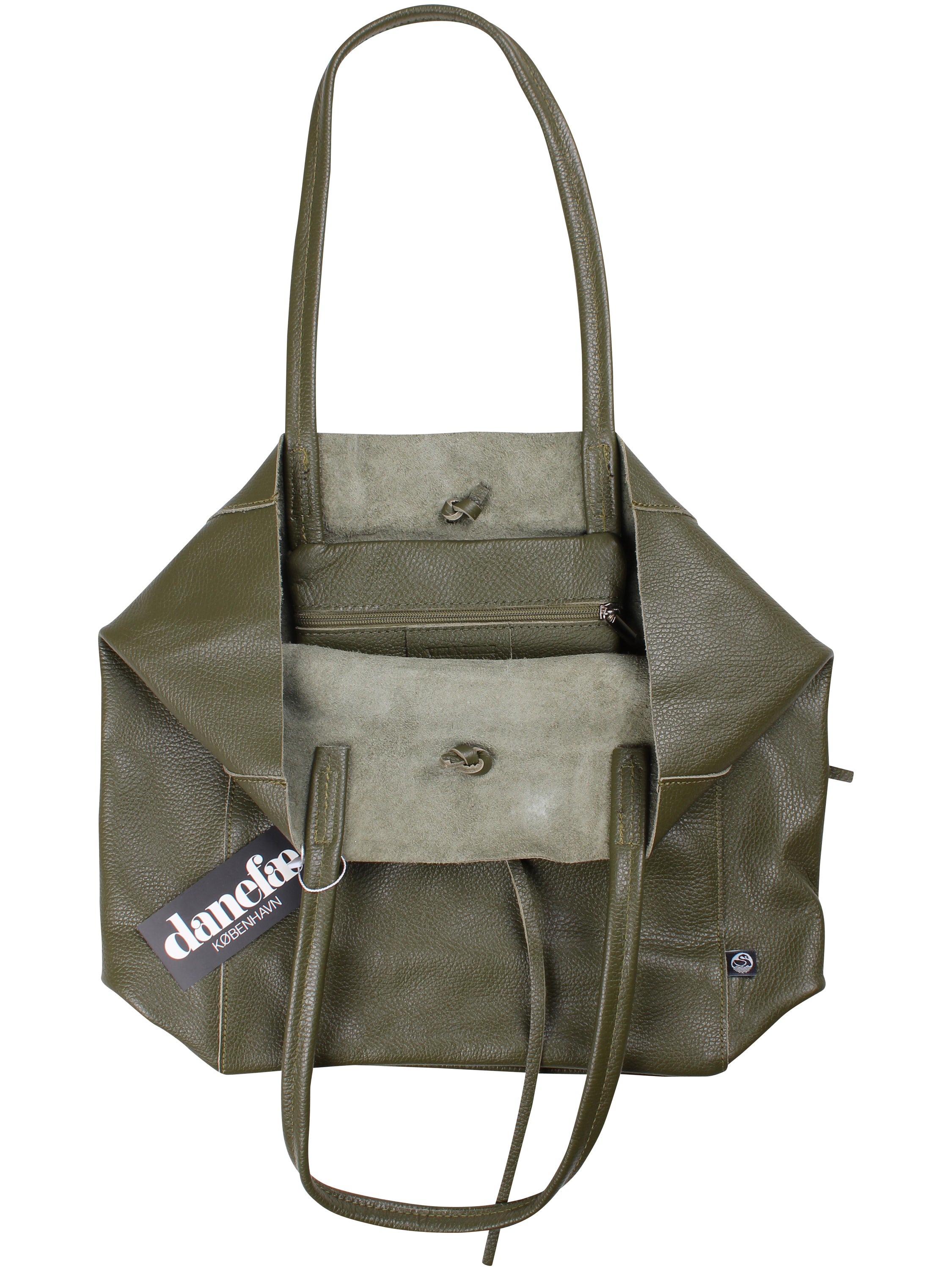 DaneHolstein Leather Tote Bag Dk Army