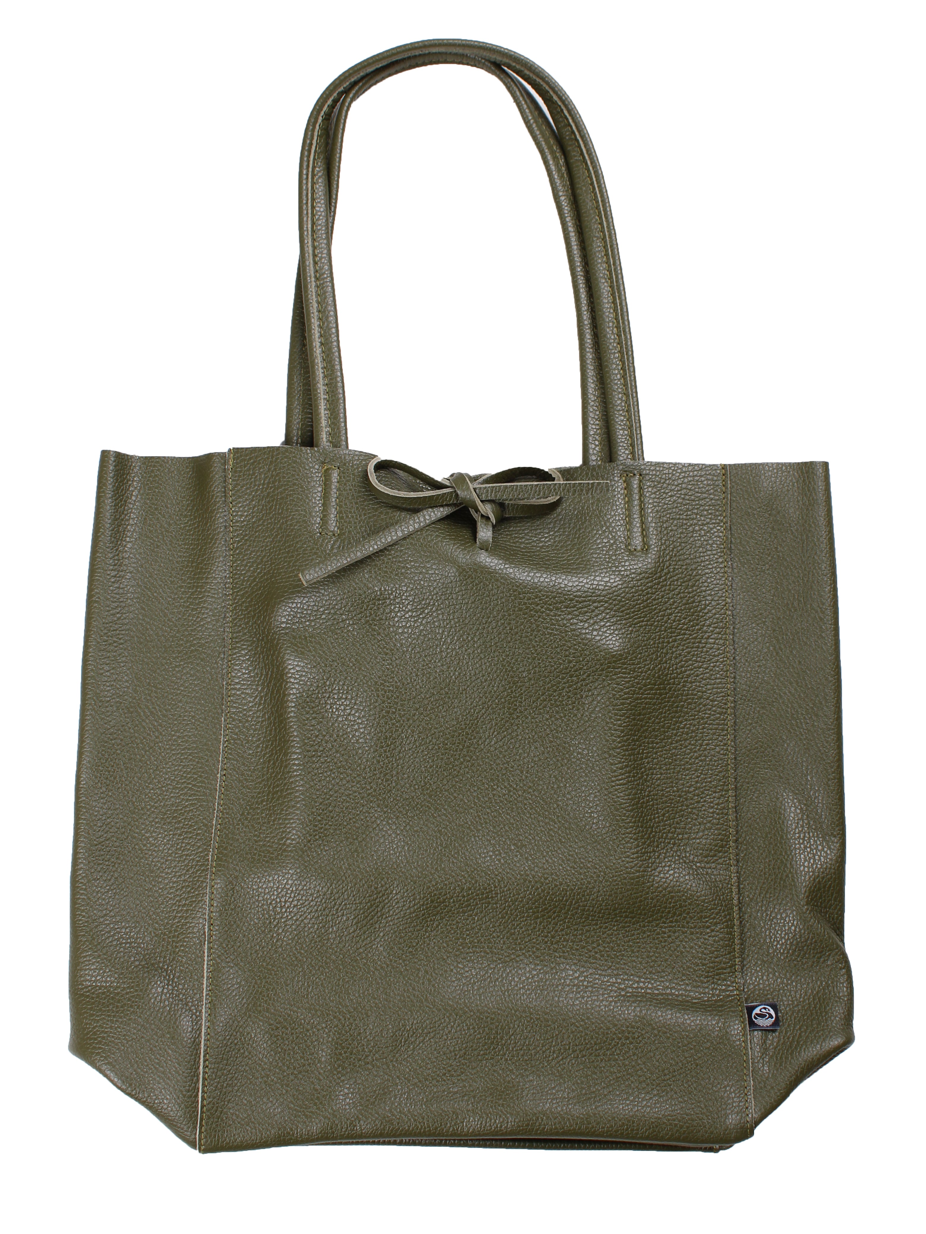 DaneHolstein Leather Tote Bag Dk Army